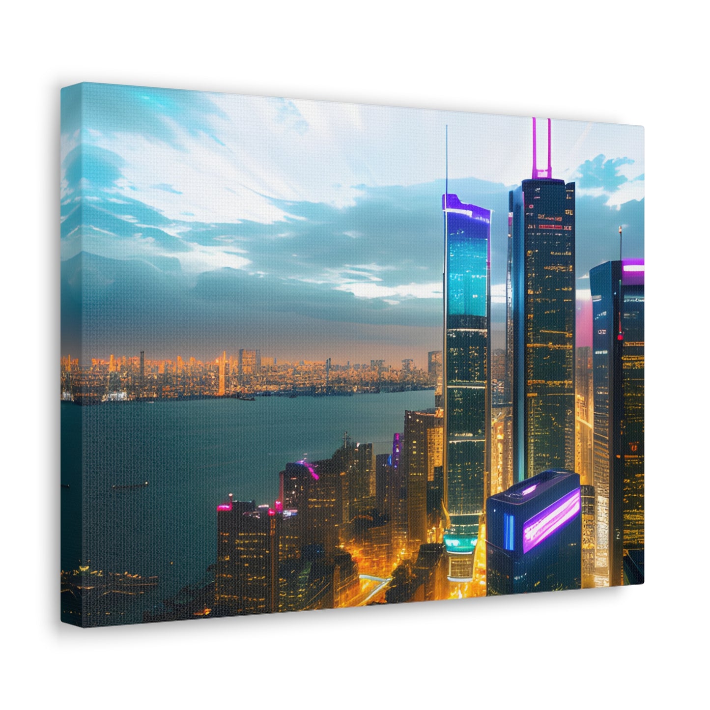 Futuristic Cityscape at Night