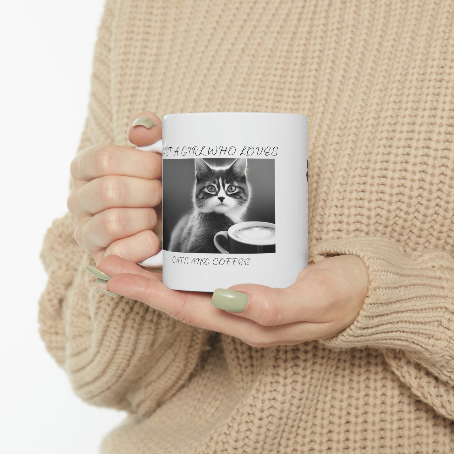 Just a Girl Who Loves Cats and Coffee Mug