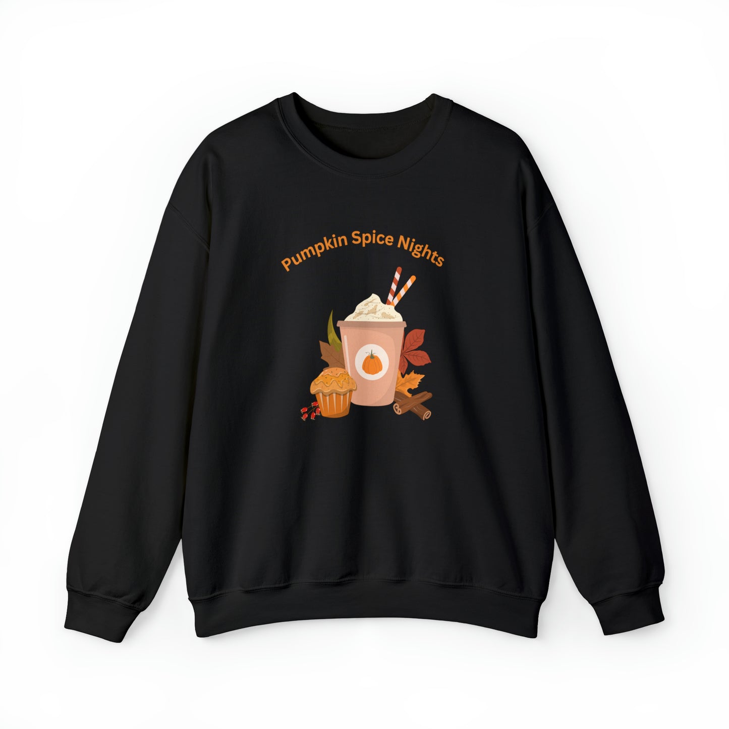 Pumpkin Spice Nights Unisex Heavy Blend™ Crewneck Sweatshirt