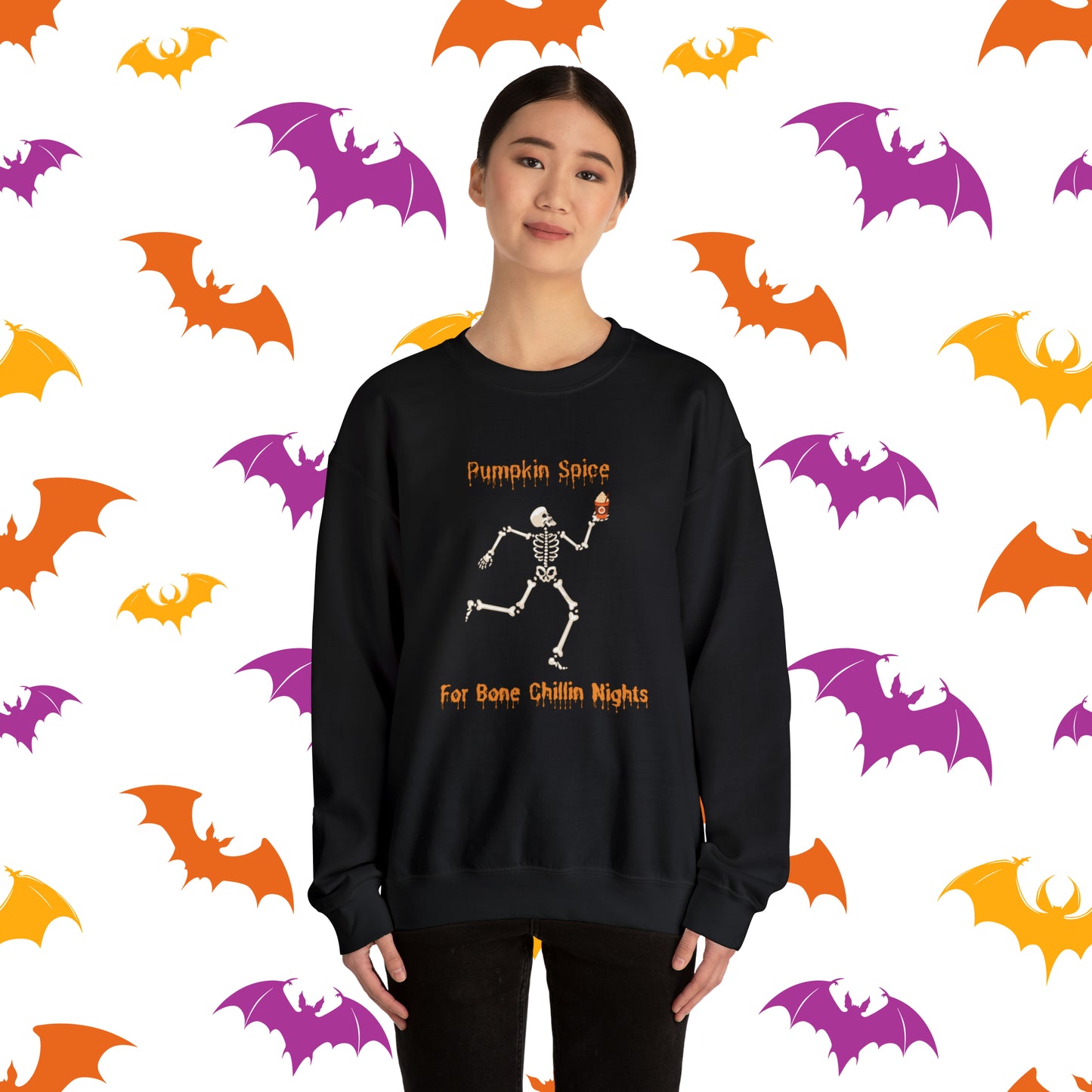 Pumpkin Spice for Bone Chillin Nights Unisex Heavy Blend™ Crewneck Sweatshirt