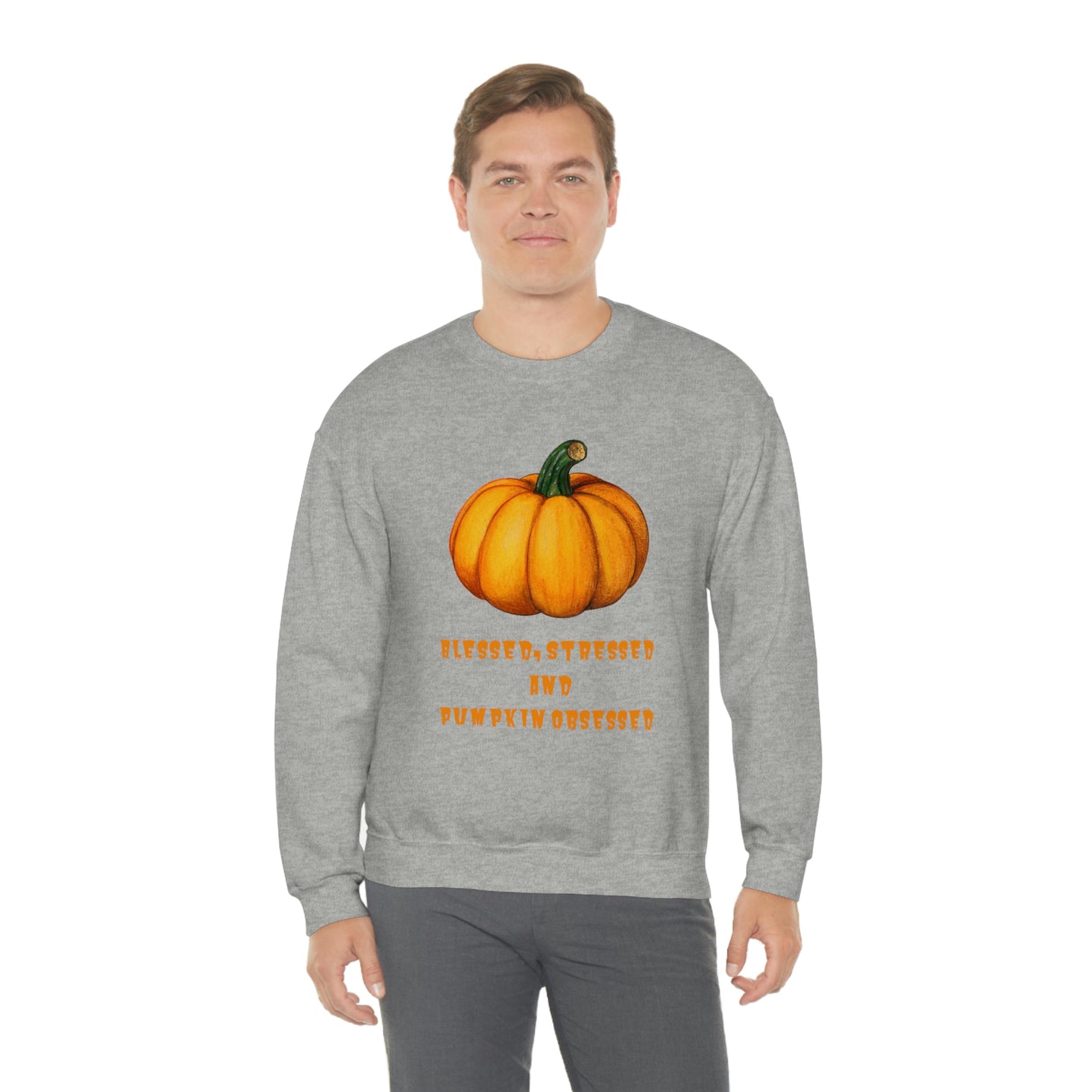 Pumpkin sweatshirt, pumpkin lover gift, obsessed with pumpkin, gift for fall, seasonal sweatshirt