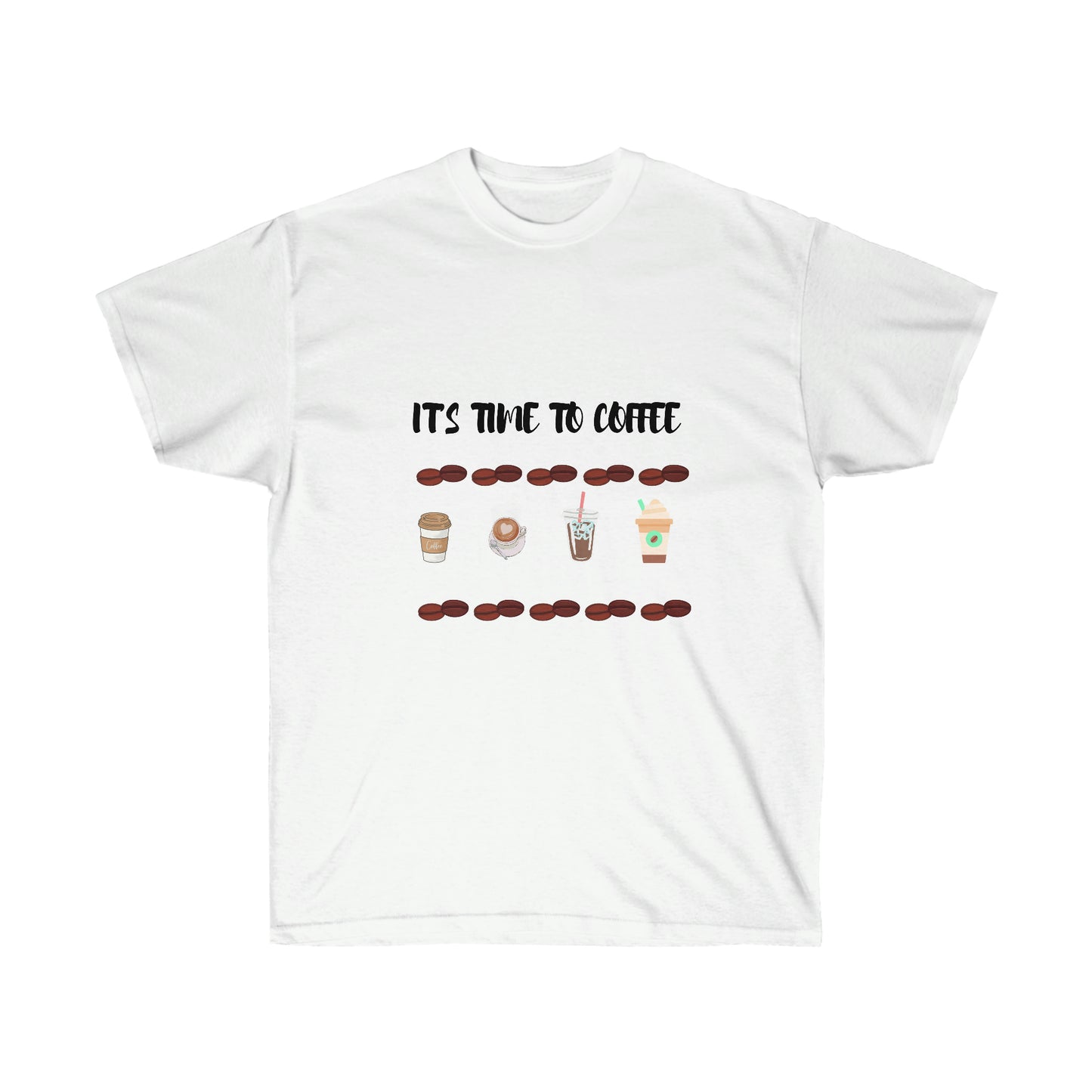 It's Time to Coffee" T-shirt - Perfect for Caffeine Lovers