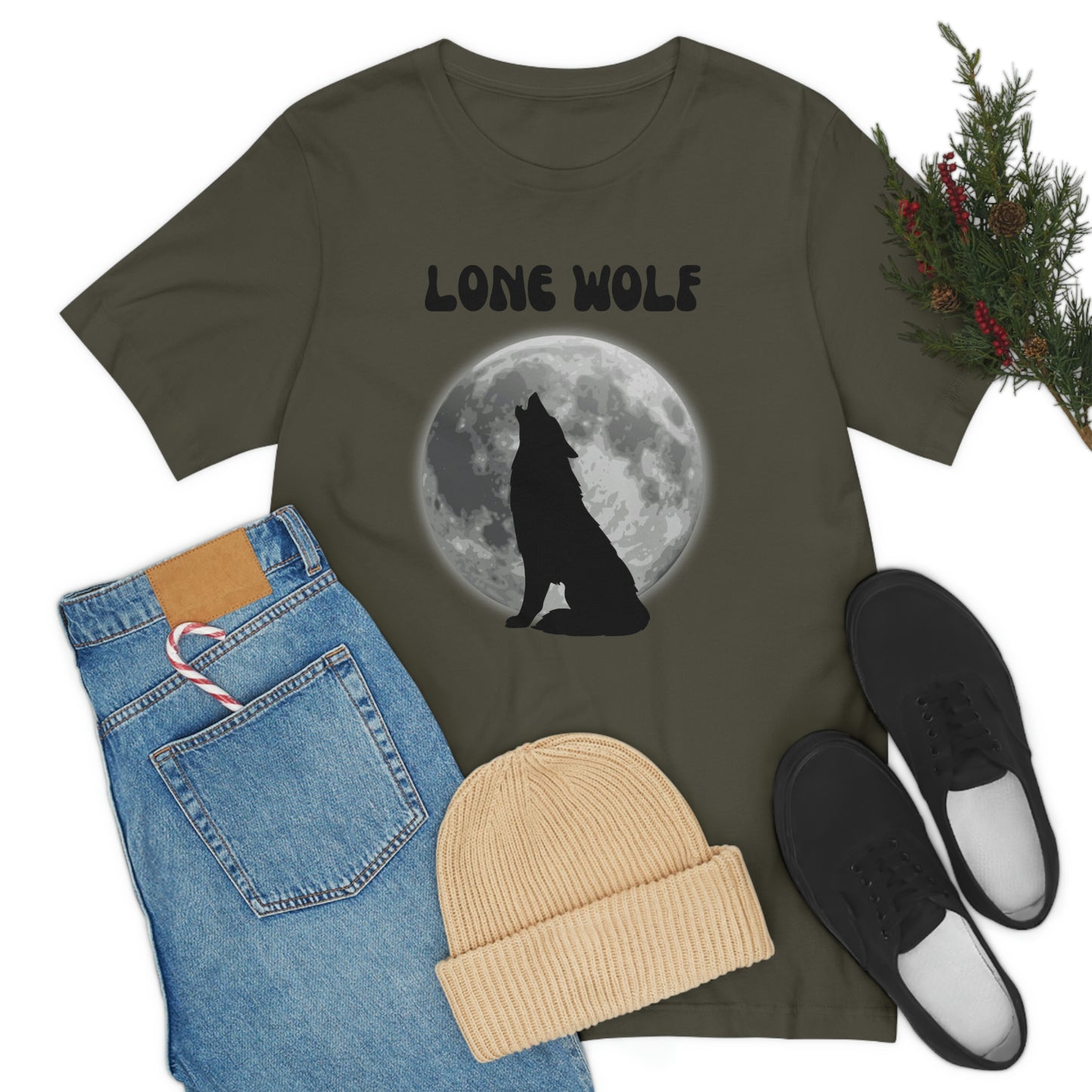 Lone Wolf T-shirt, Lone Wolf, Wolf howling, wolf, gift for man, gift for dad, nature, camping, outdoors