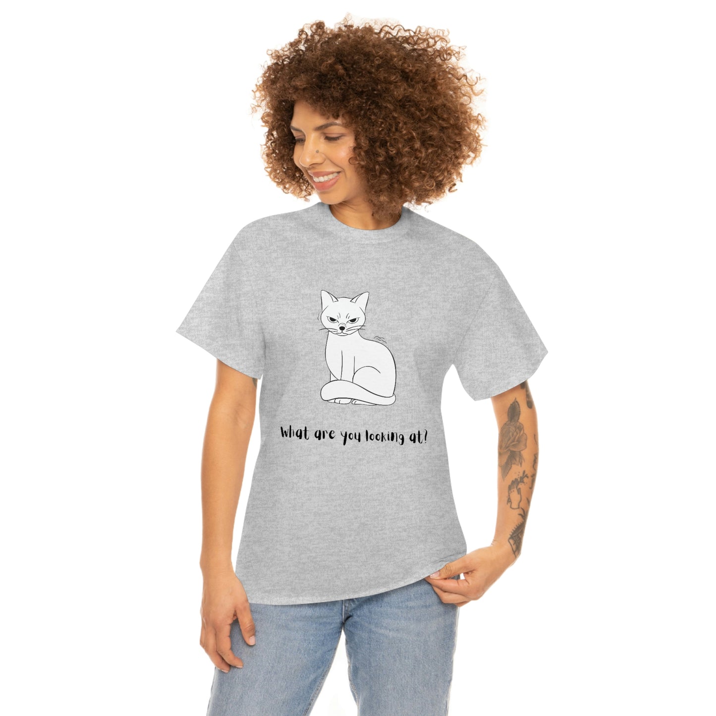 What Are You Looking At? Angry Cat T-Shirt