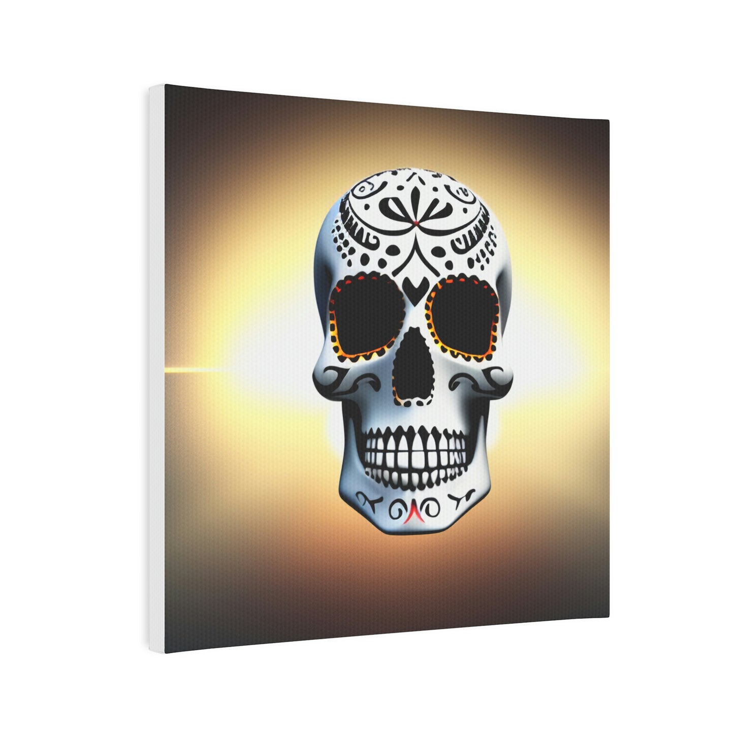 Original AI-Generated Skull Canvas Print