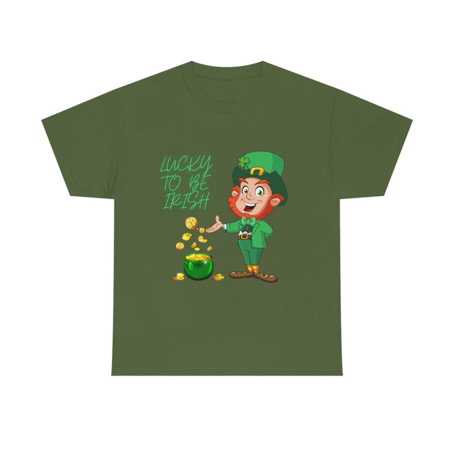 St. Patricks Day, Feeling lucky, rainbow, pot of gold, Unisex Ultra Cotton Tee, Lucky to be irish, shamrock, leprechaun