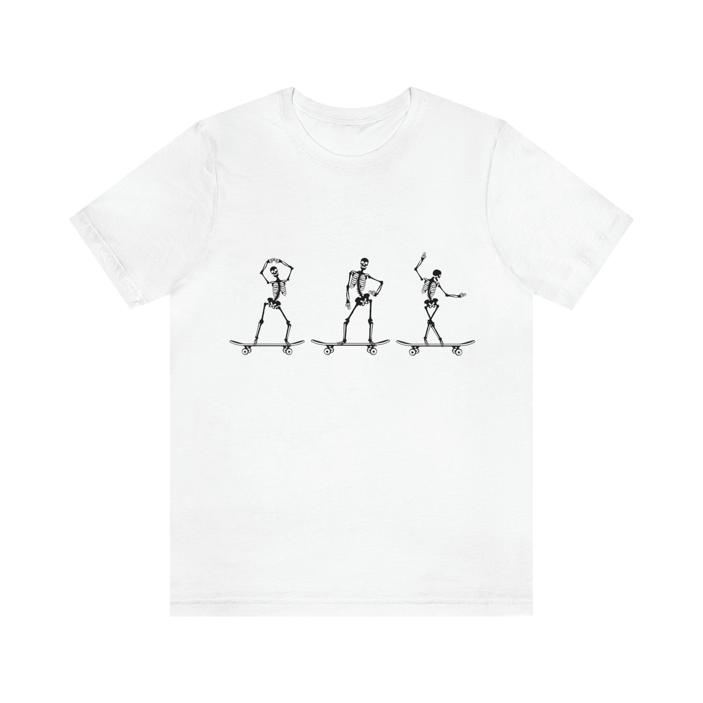 Skeletons, skateboard, Skeletons on skateboards, T-shirt, Birthday Gift, 3 skeletons skateboarding