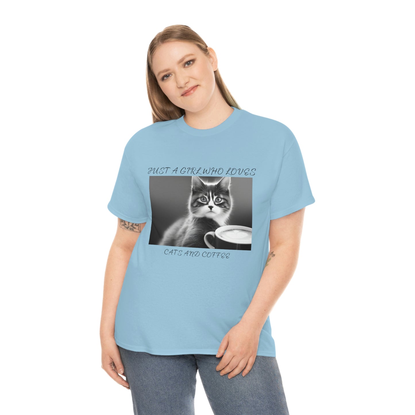 Just a Girl Who Loves Cats and Coffee T-Shirt