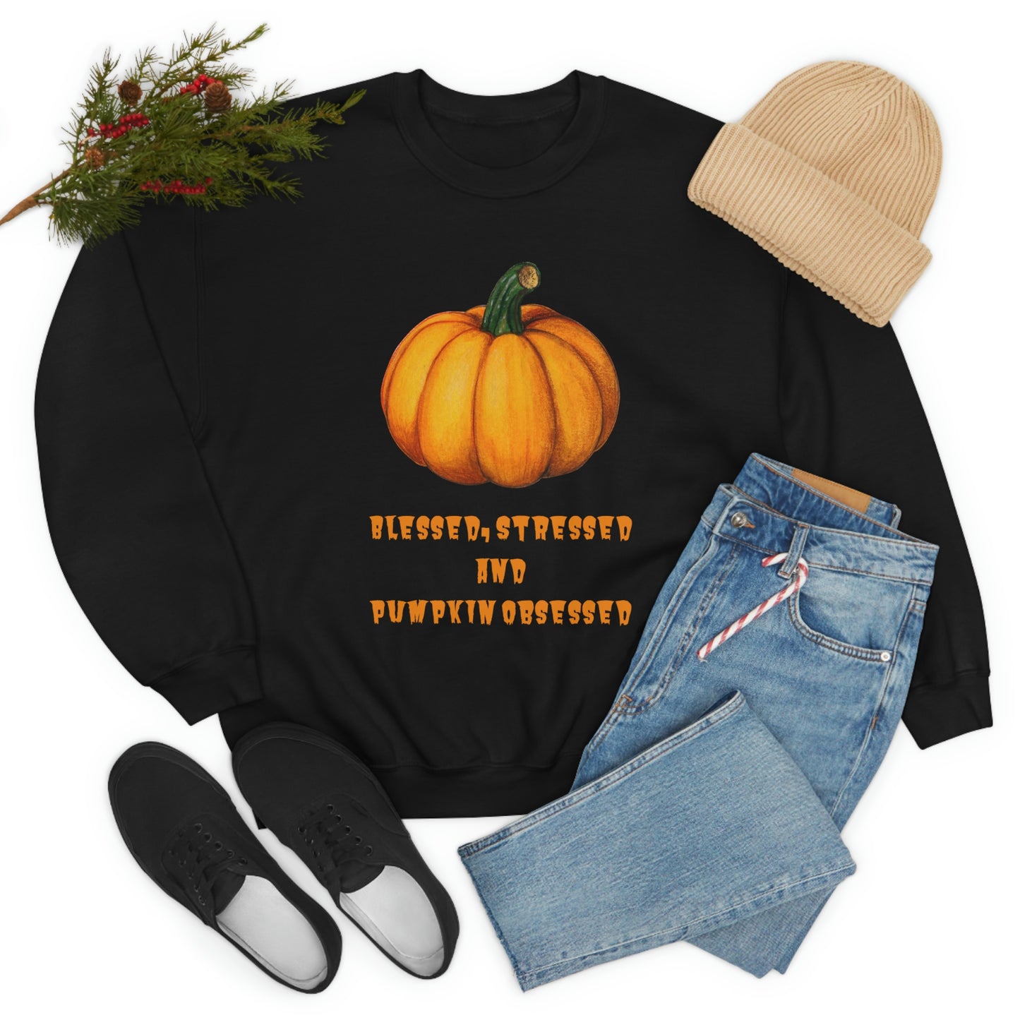 Pumpkin sweatshirt, pumpkin lover gift, obsessed with pumpkin, gift for fall, seasonal sweatshirt