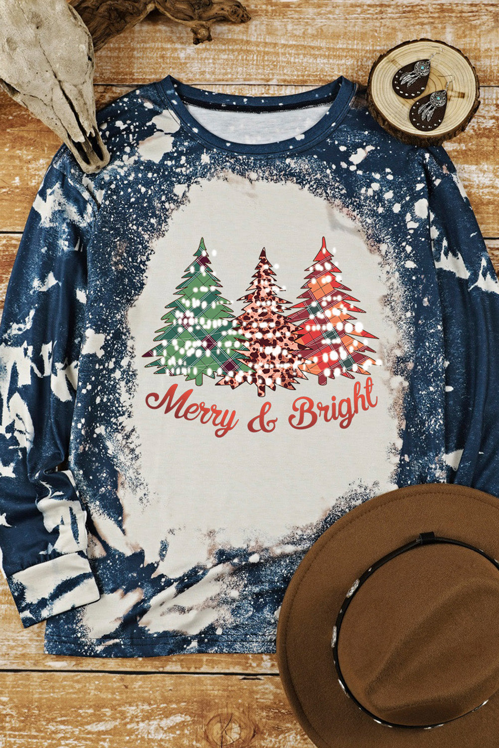 MERRY & BRIGHT Graphic Long Sleeve Top