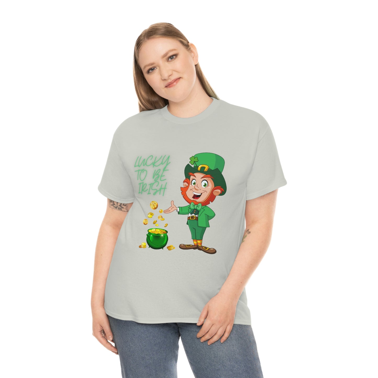 St. Patricks Day, Feeling lucky, rainbow, pot of gold, Unisex Ultra Cotton Tee, Lucky to be irish, shamrock, leprechaun