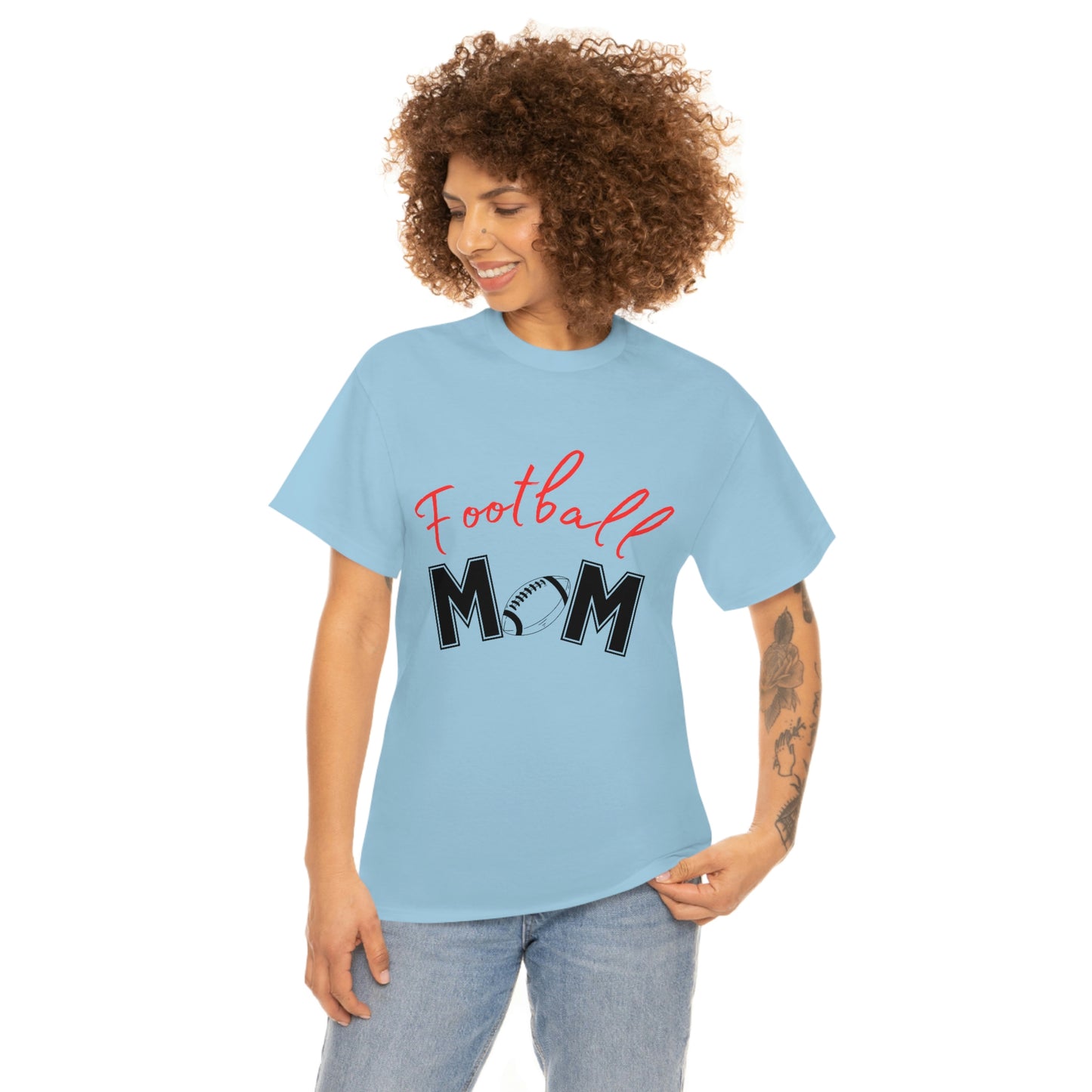 Football Mom #1 Mama Cotton Tee