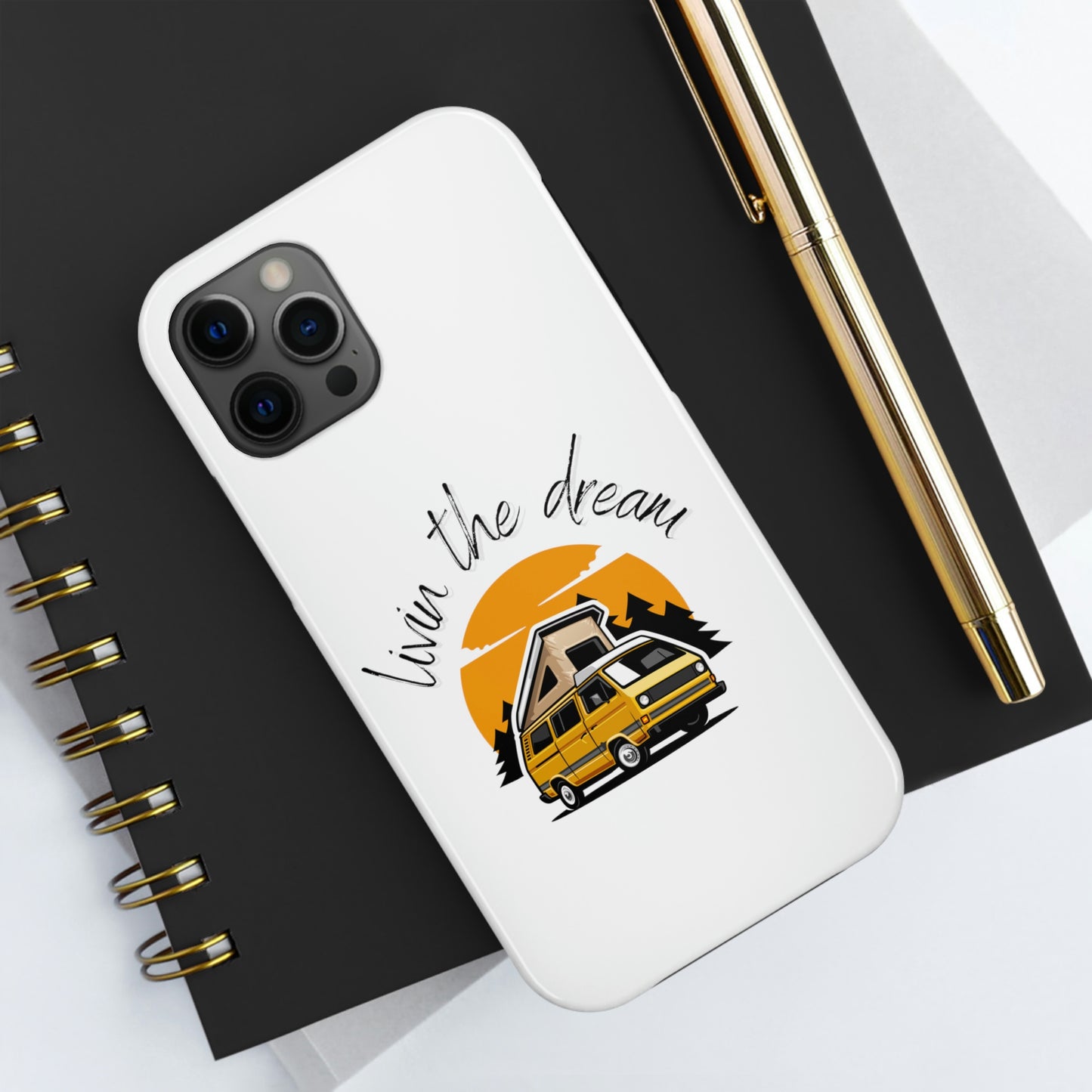 Livin the Dream RV Theme Tough Phone Cases, Case-Mate, Iphone 11 to Iphone 14 all models, Samsung Galaxy S6