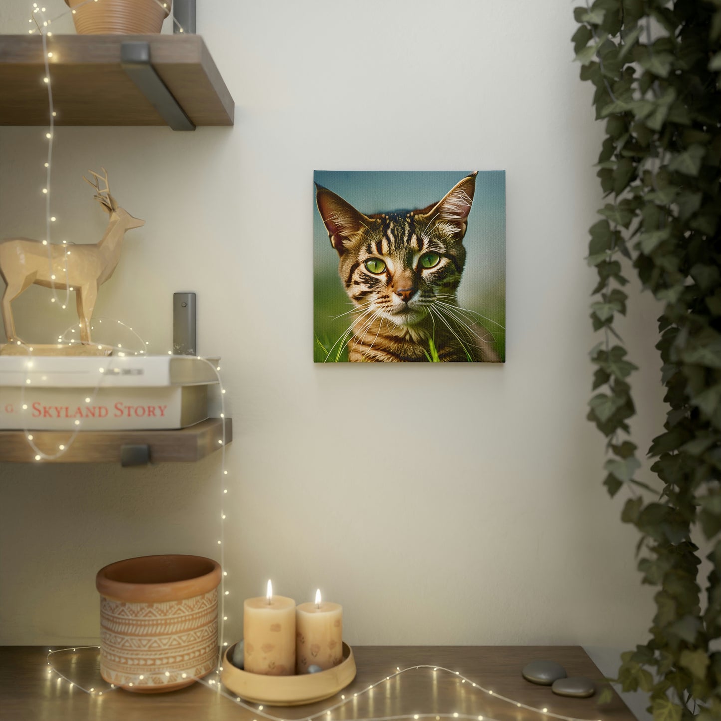 AI-Generated Cat Portrait Canvas Print