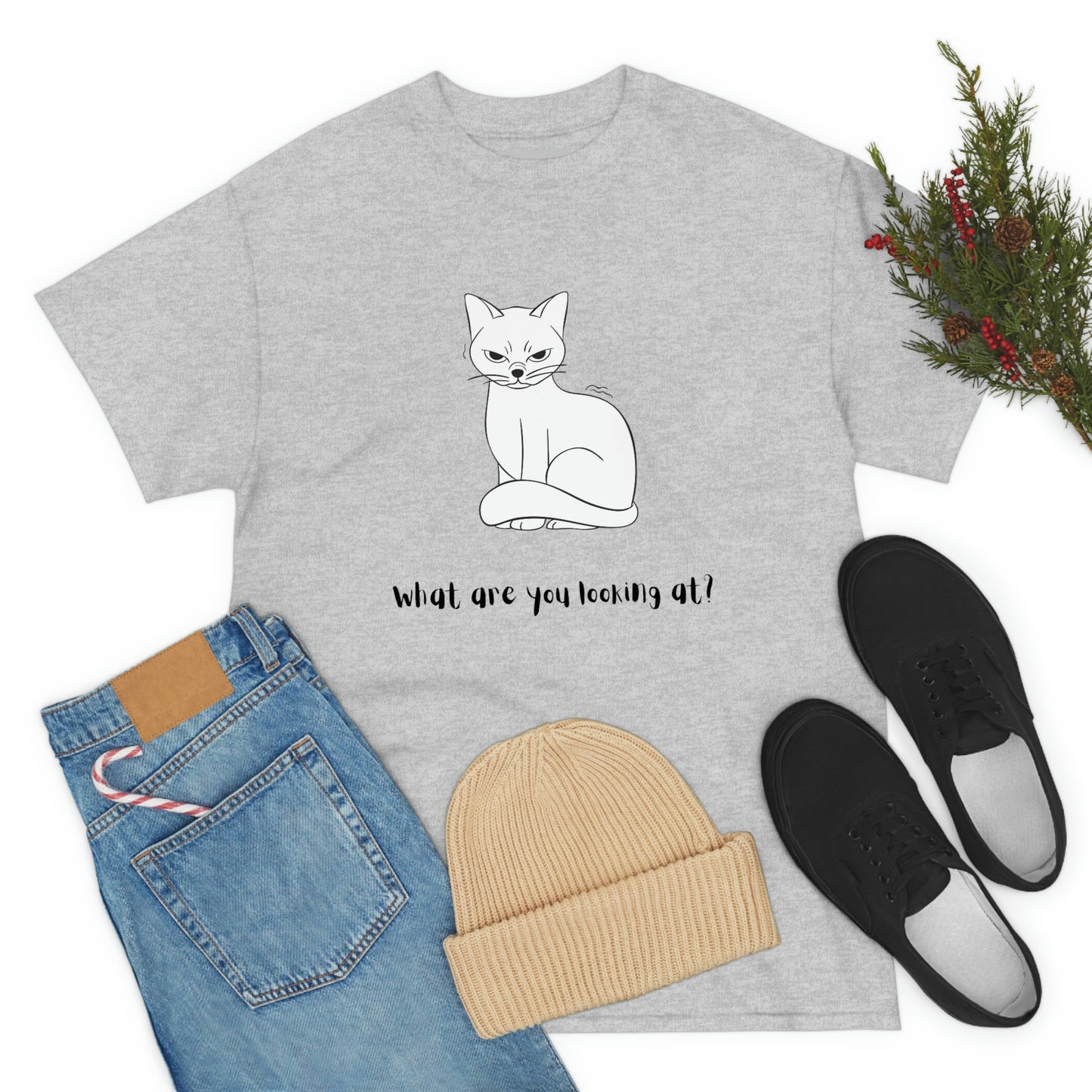 What Are You Looking At? Angry Cat T-Shirt