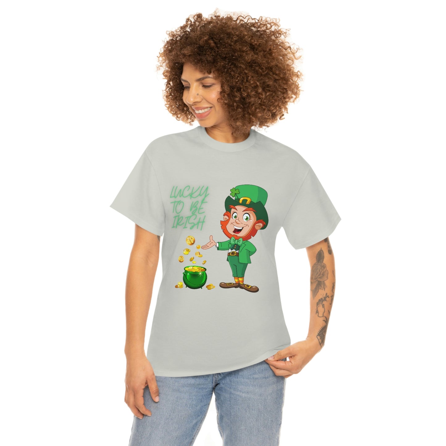 St. Patricks Day, Feeling lucky, rainbow, pot of gold, Unisex Ultra Cotton Tee, Lucky to be irish, shamrock, leprechaun