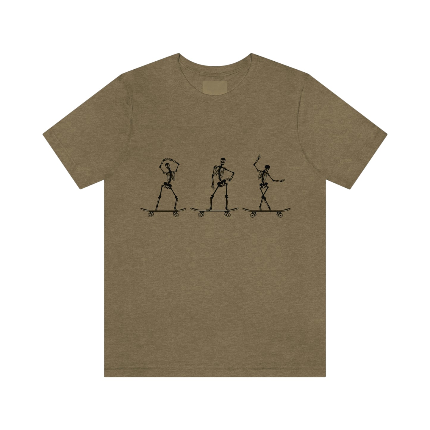 Skeletons, skateboard, Skeletons on skateboards, T-shirt, Birthday Gift, 3 skeletons skateboarding