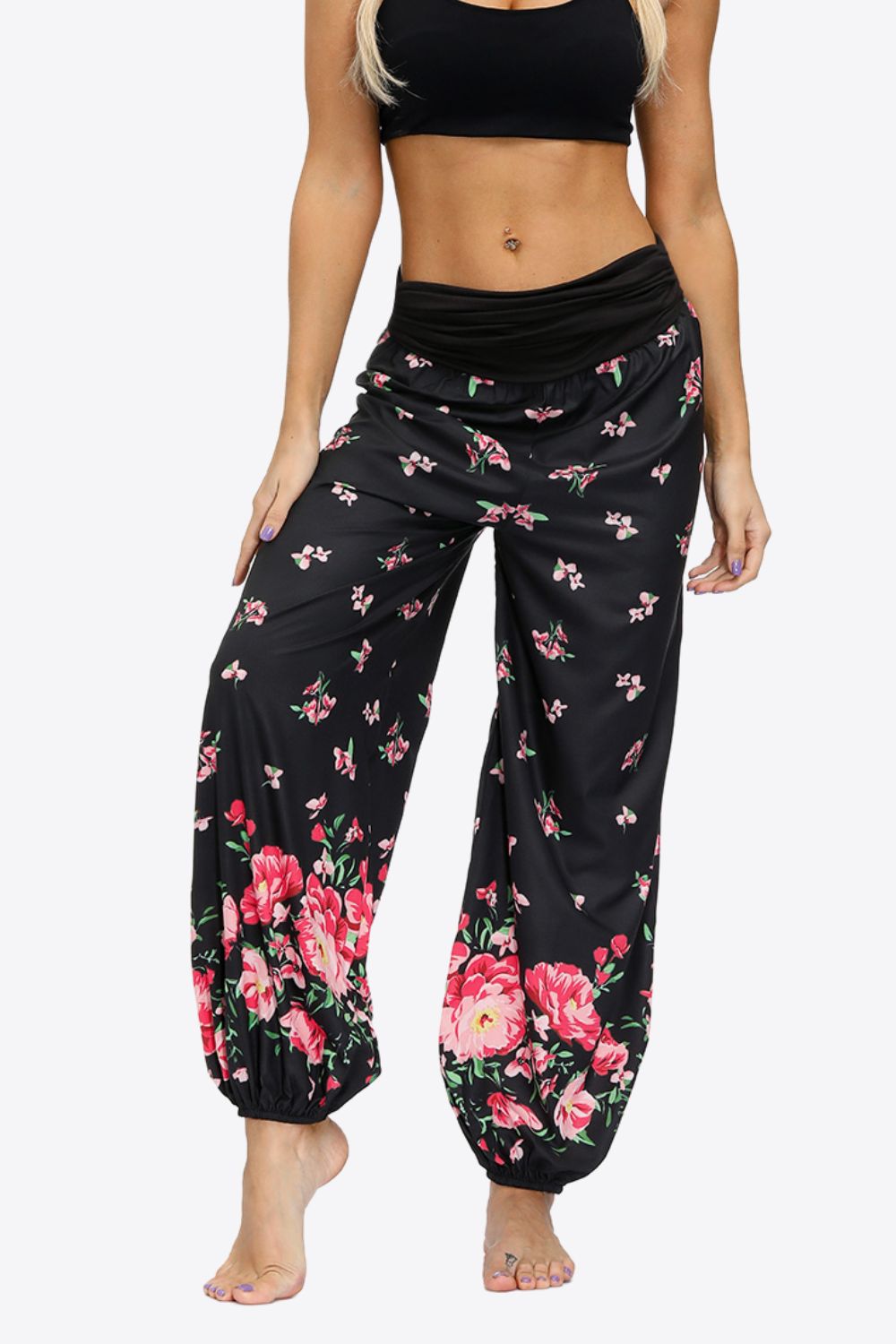 Oversized Printed Wide Leg Long Pants