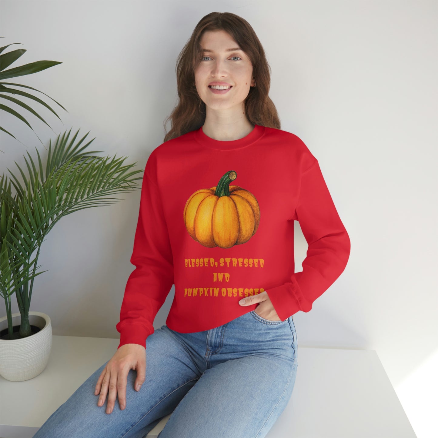 Pumpkin sweatshirt, pumpkin lover gift, obsessed with pumpkin, gift for fall, seasonal sweatshirt