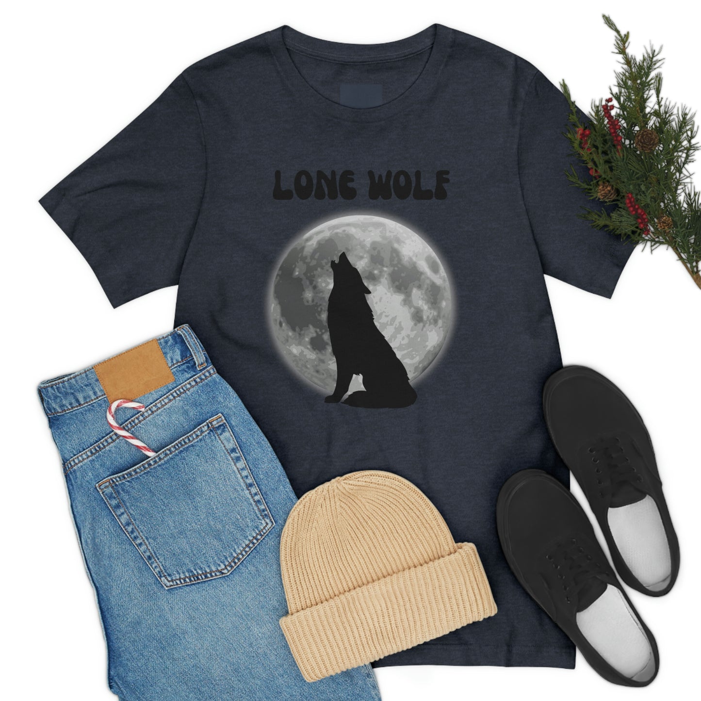 Lone Wolf T-shirt, Lone Wolf, Wolf howling, wolf, gift for man, gift for dad, nature, camping, outdoors