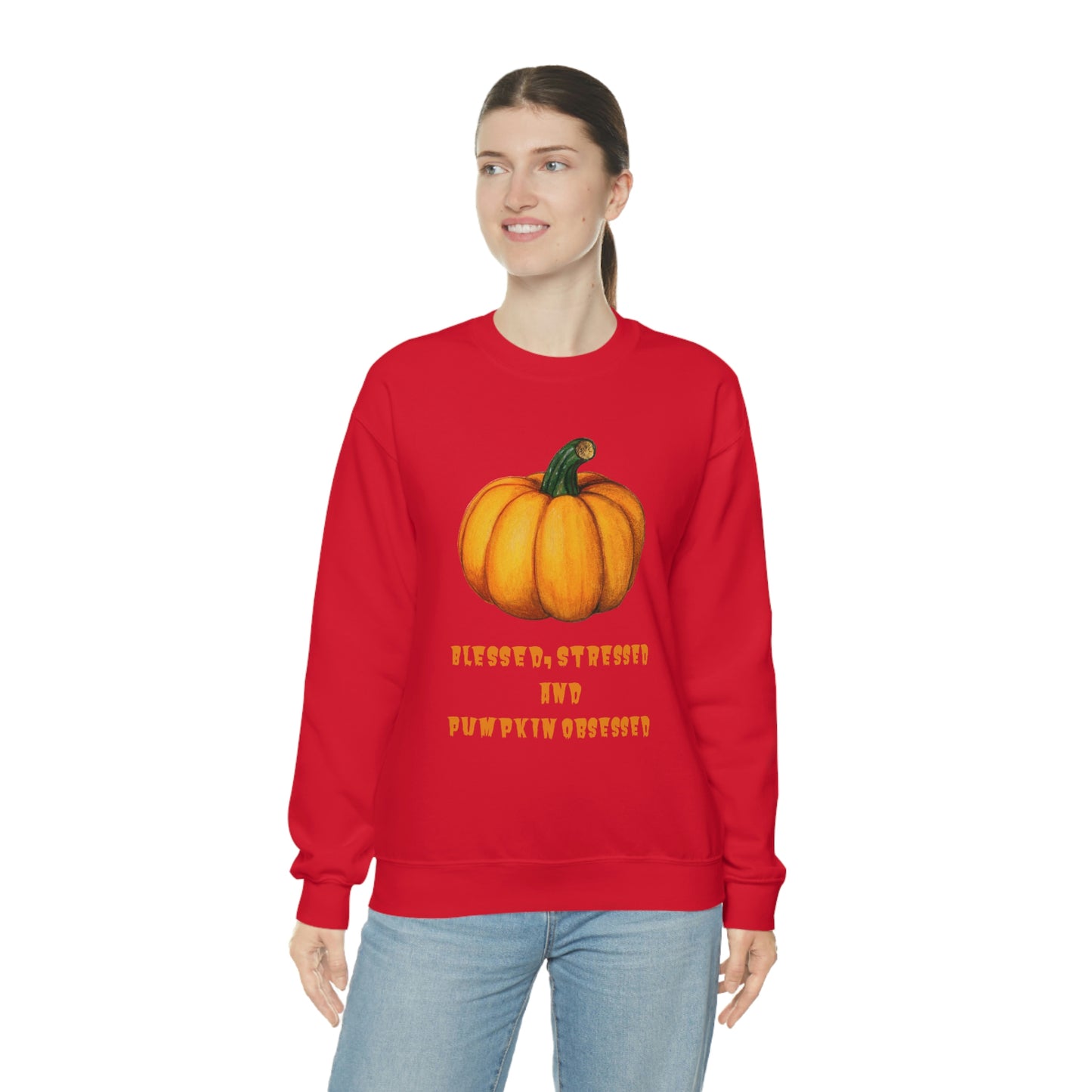 Pumpkin sweatshirt, pumpkin lover gift, obsessed with pumpkin, gift for fall, seasonal sweatshirt