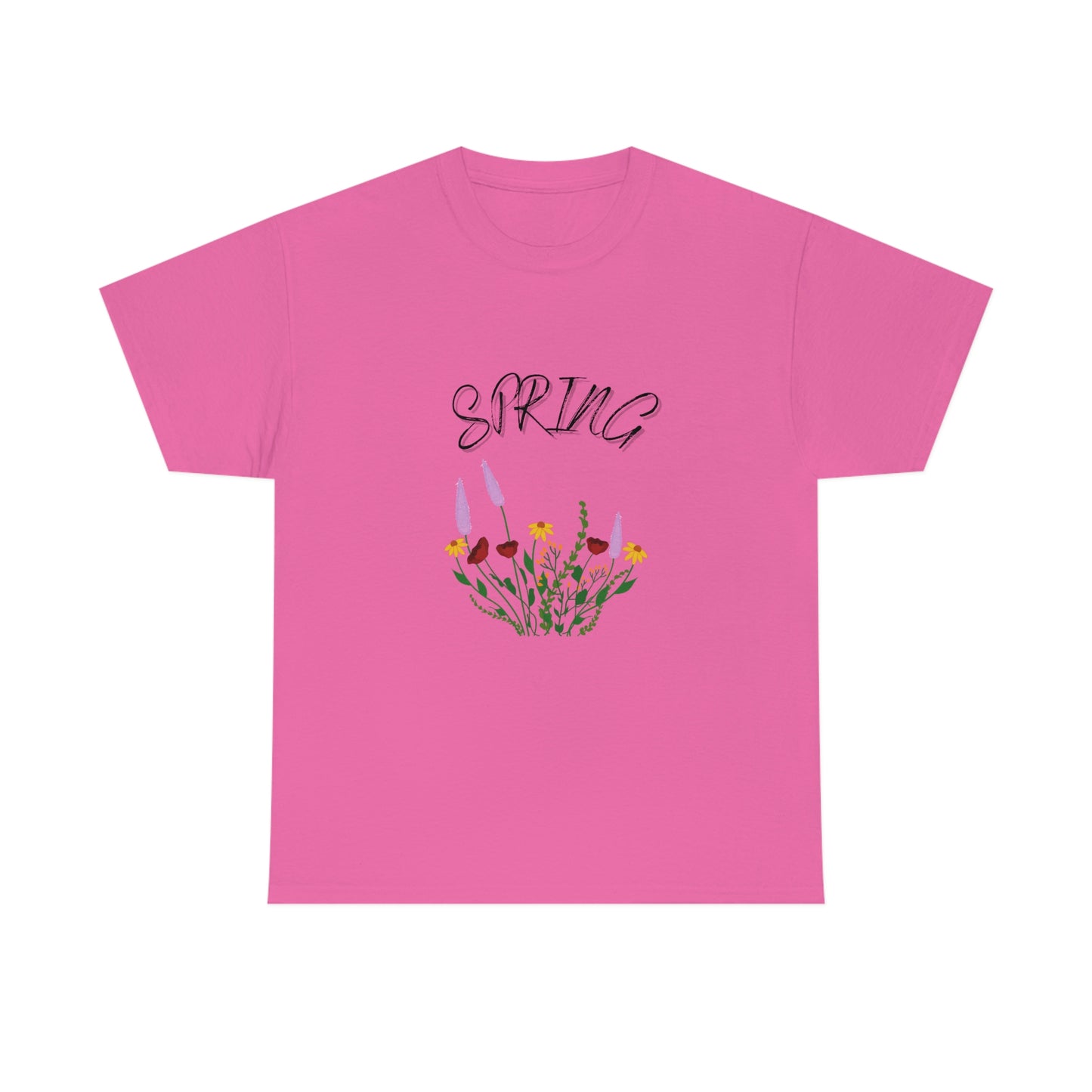 Spring Wildflowers T-Shirt, Unisex Heavy Cotton Tee