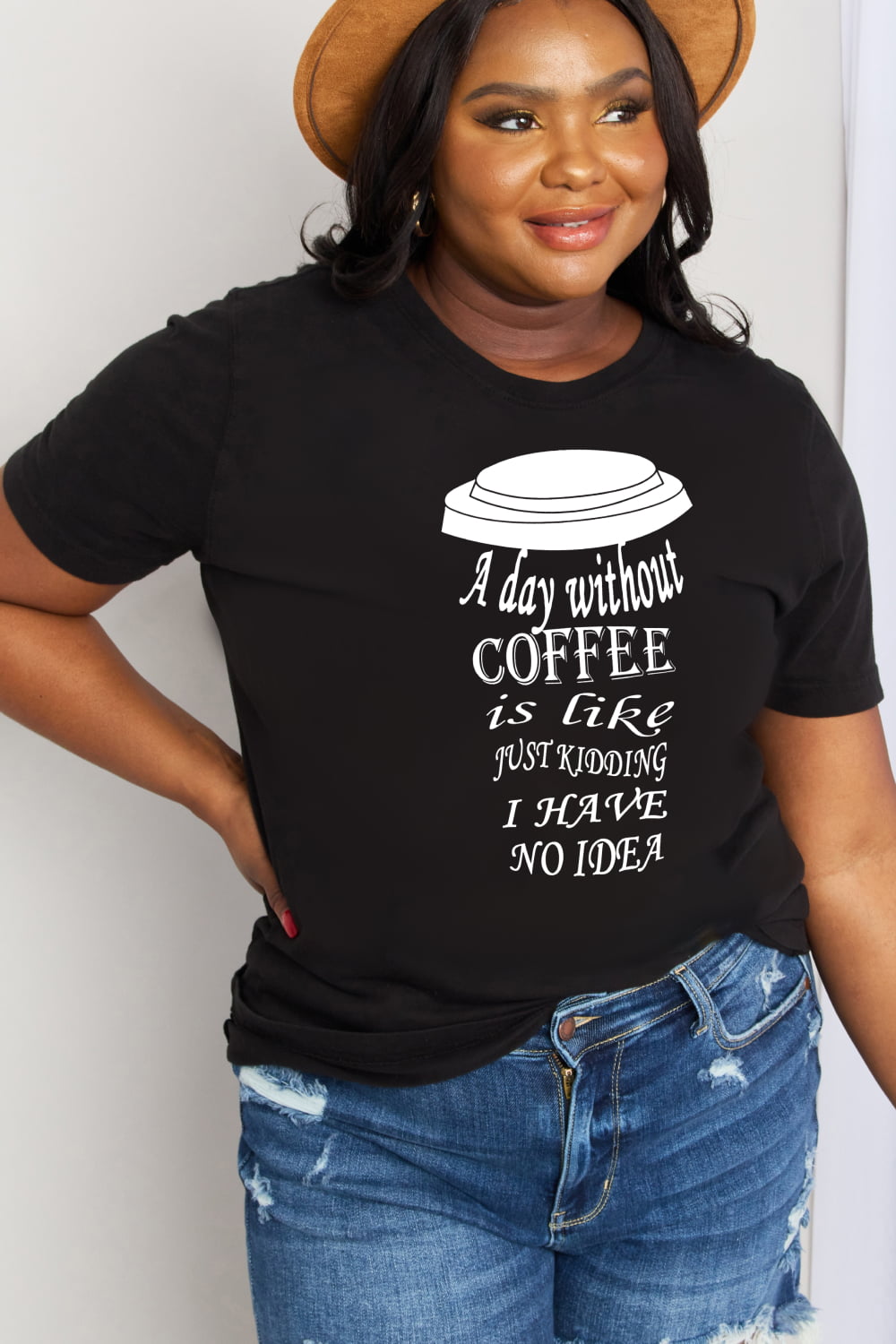 Simply Love Full Size Slogan Graphic Cotton Tee