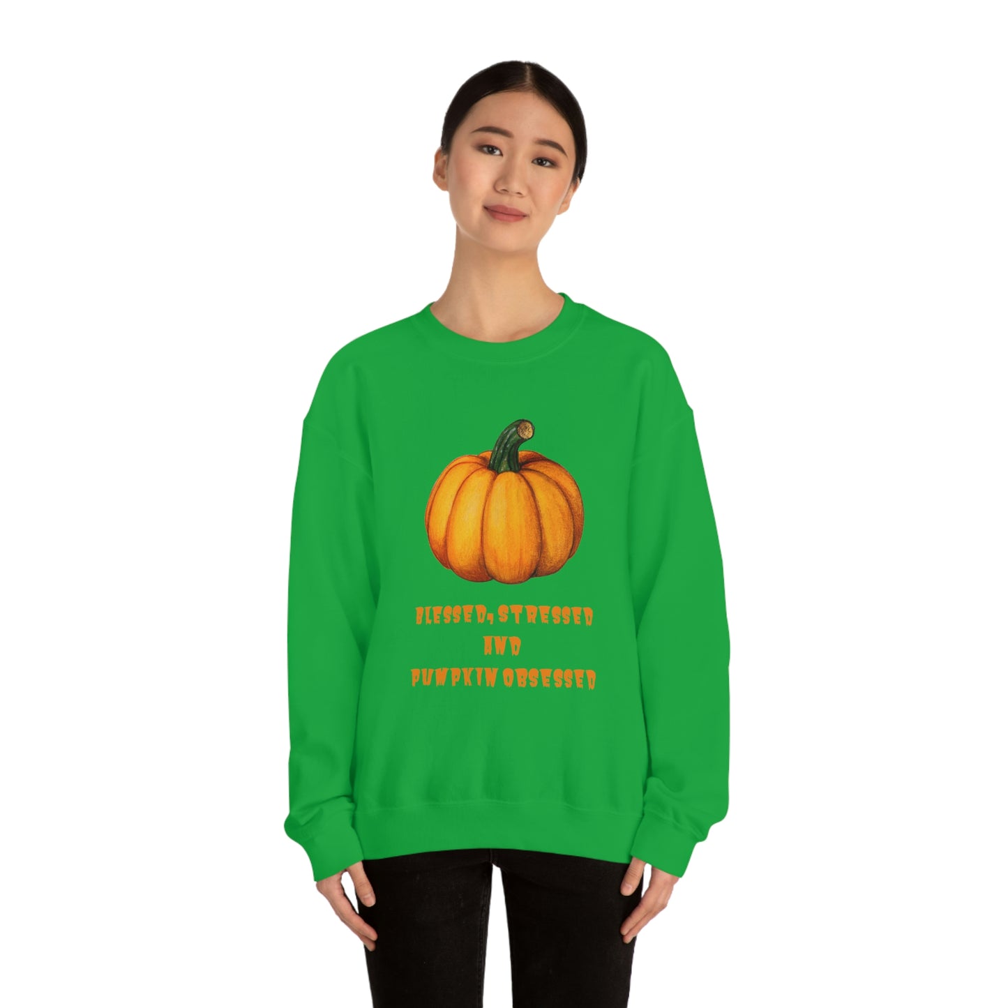 Pumpkin sweatshirt, pumpkin lover gift, obsessed with pumpkin, gift for fall, seasonal sweatshirt