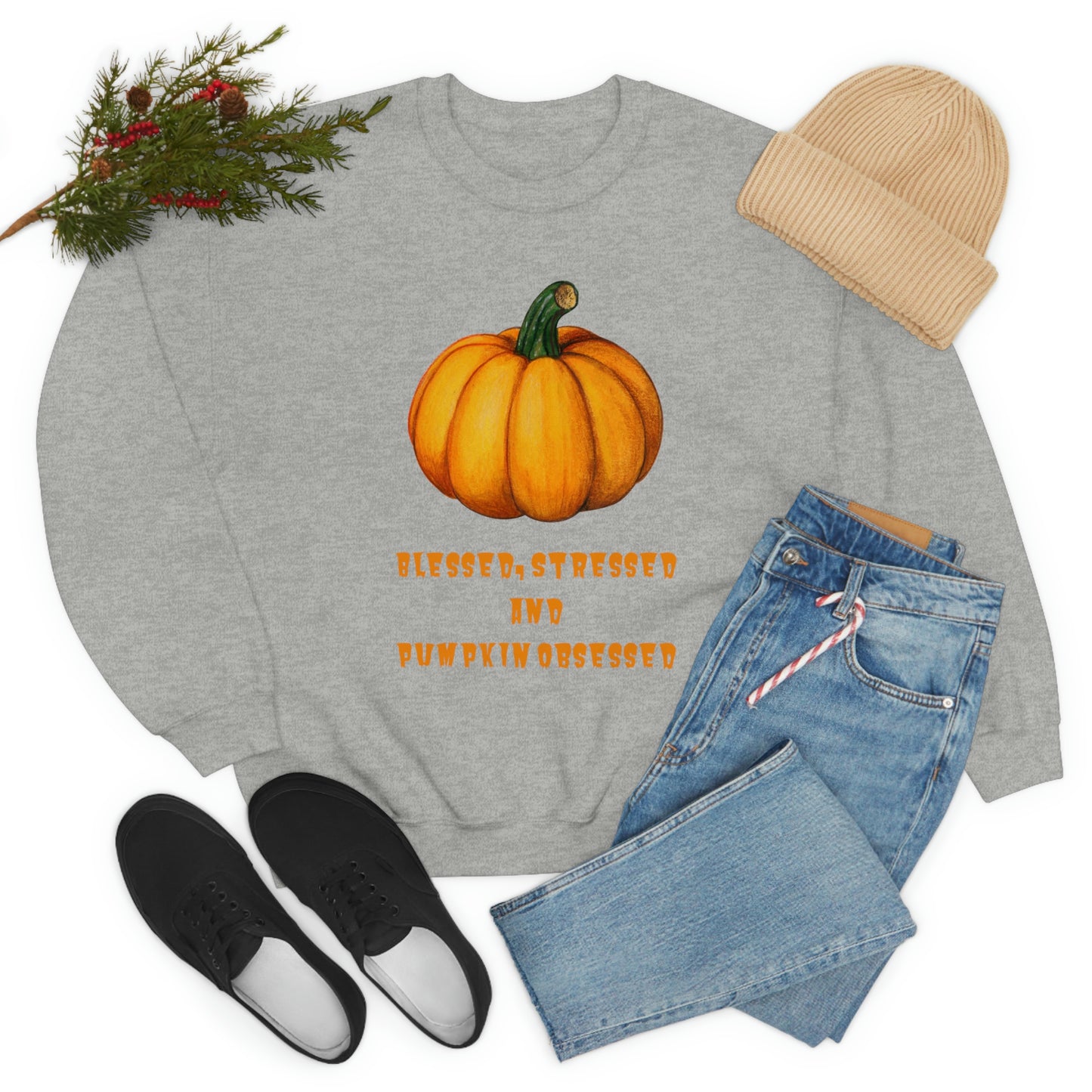 Pumpkin sweatshirt, pumpkin lover gift, obsessed with pumpkin, gift for fall, seasonal sweatshirt