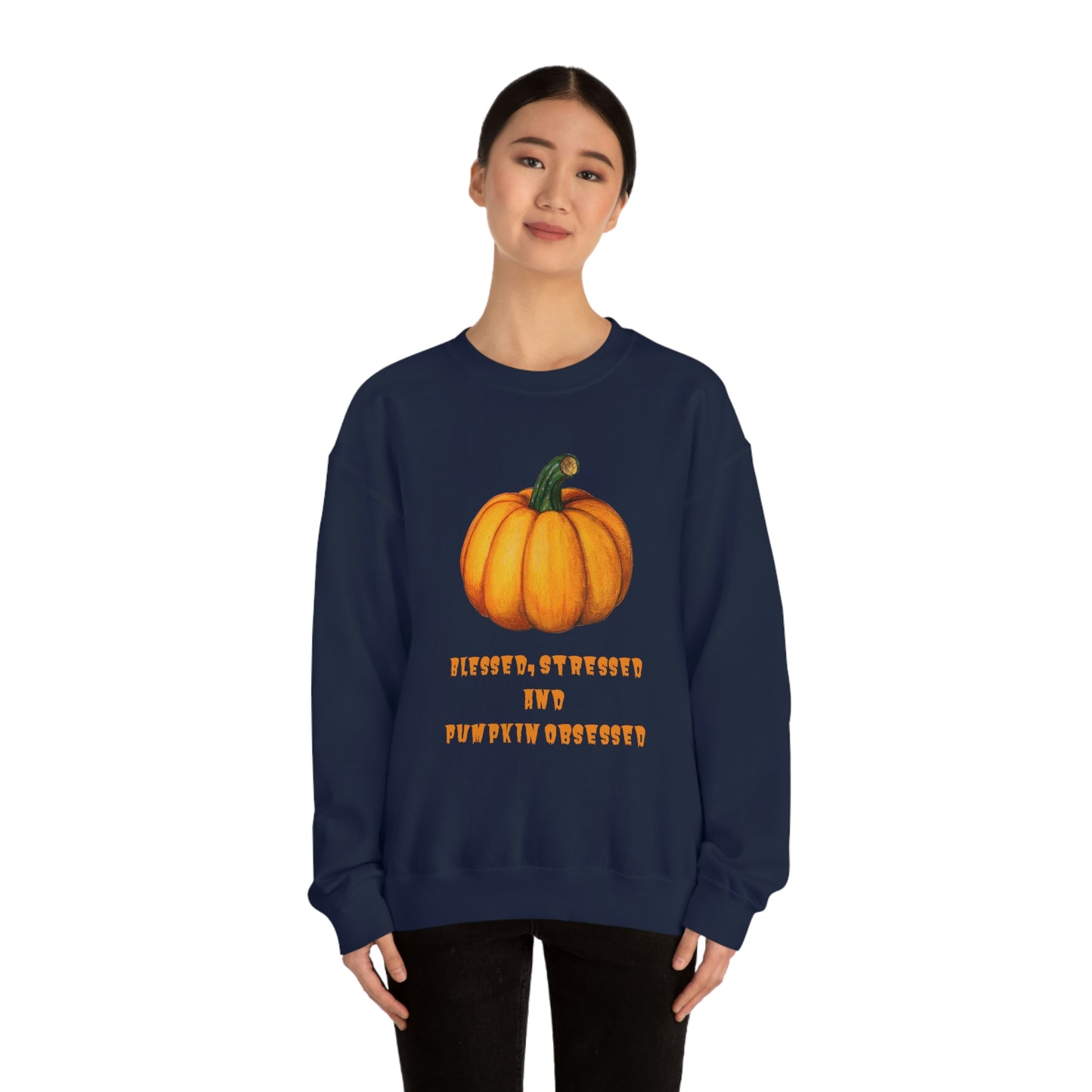 Pumpkin sweatshirt, pumpkin lover gift, obsessed with pumpkin, gift for fall, seasonal sweatshirt