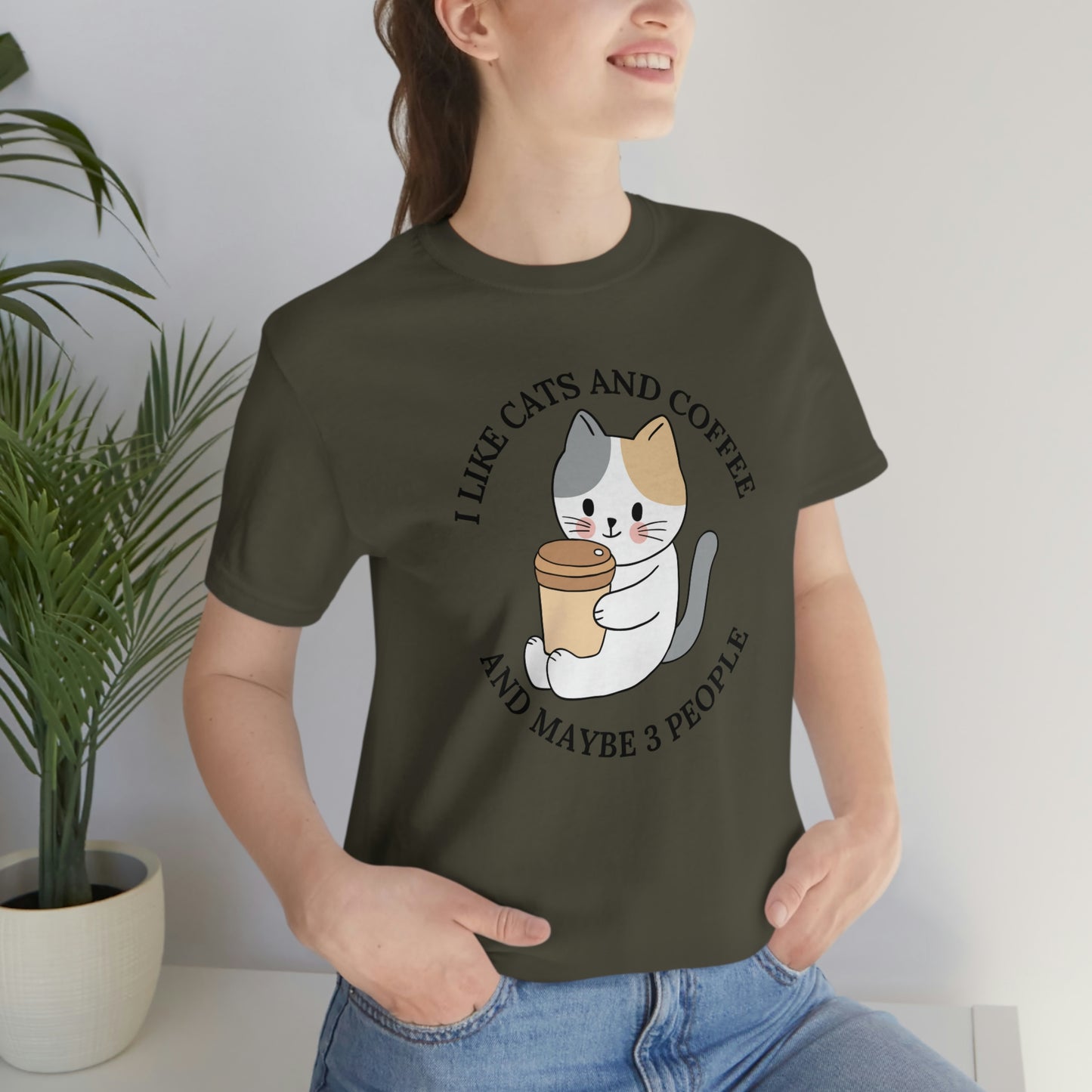 Cat and Coffee lovers, Gift for Cat lover, Gift for coffee lover, Animal lover, Gift for animal lover, Cat lover T-shirt