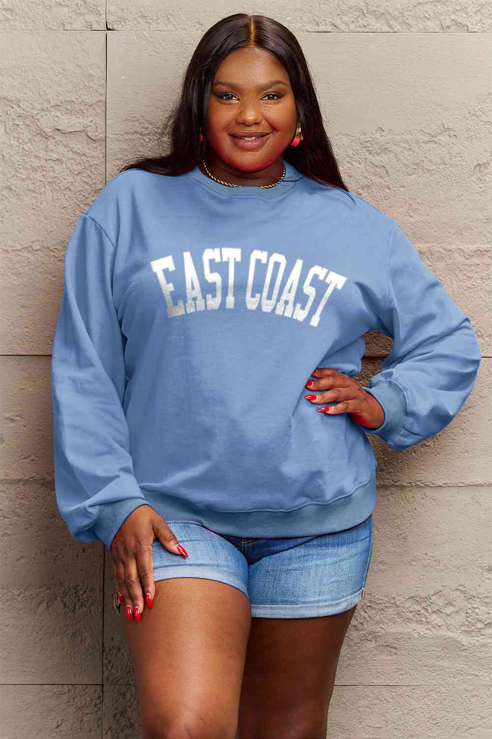 Simply Love Full Size EAST COAST Graphic Sweatshirt