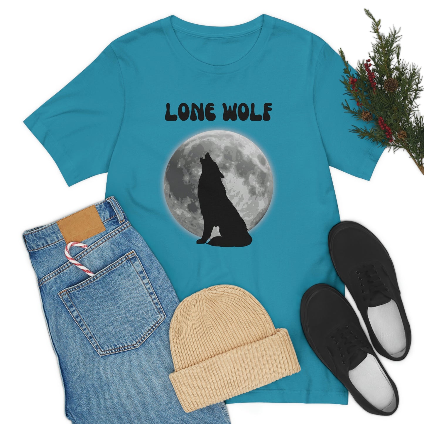 Lone Wolf T-shirt, Lone Wolf, Wolf howling, wolf, gift for man, gift for dad, nature, camping, outdoors