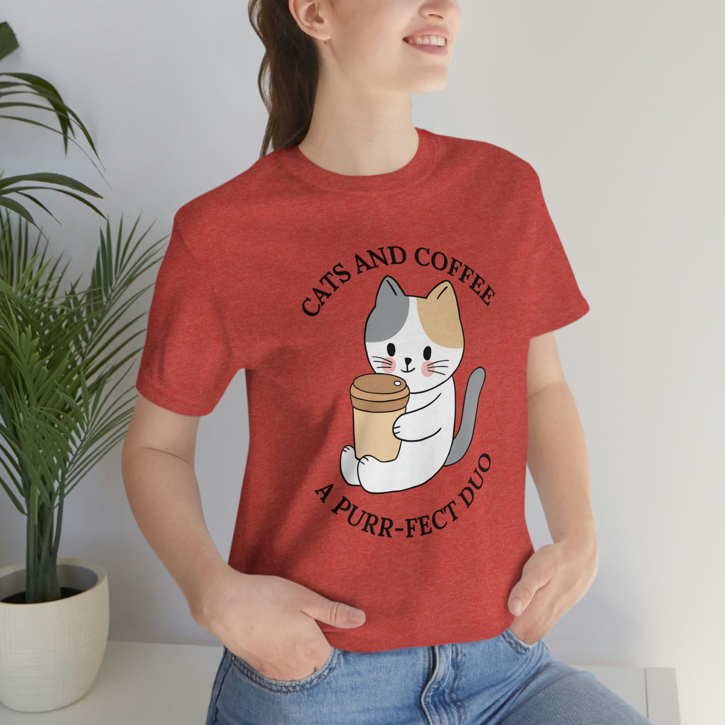 Cat and Coffee, Gift for cat lover, Gift for coffee lover, cat and coffee t-shirt, shirt for cat owner, gift for mom