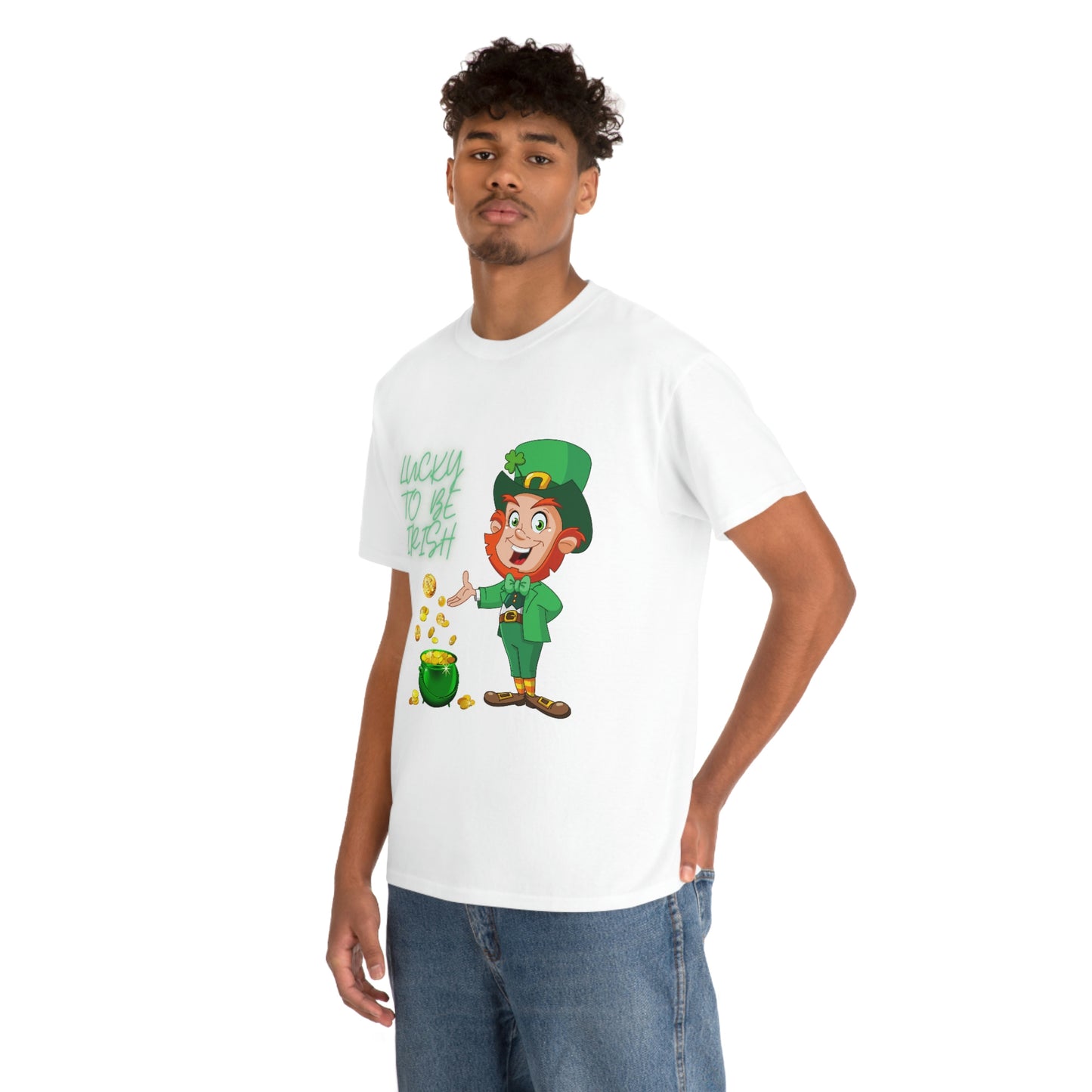 St. Patricks Day, Feeling lucky, rainbow, pot of gold, Unisex Ultra Cotton Tee, Lucky to be irish, shamrock, leprechaun