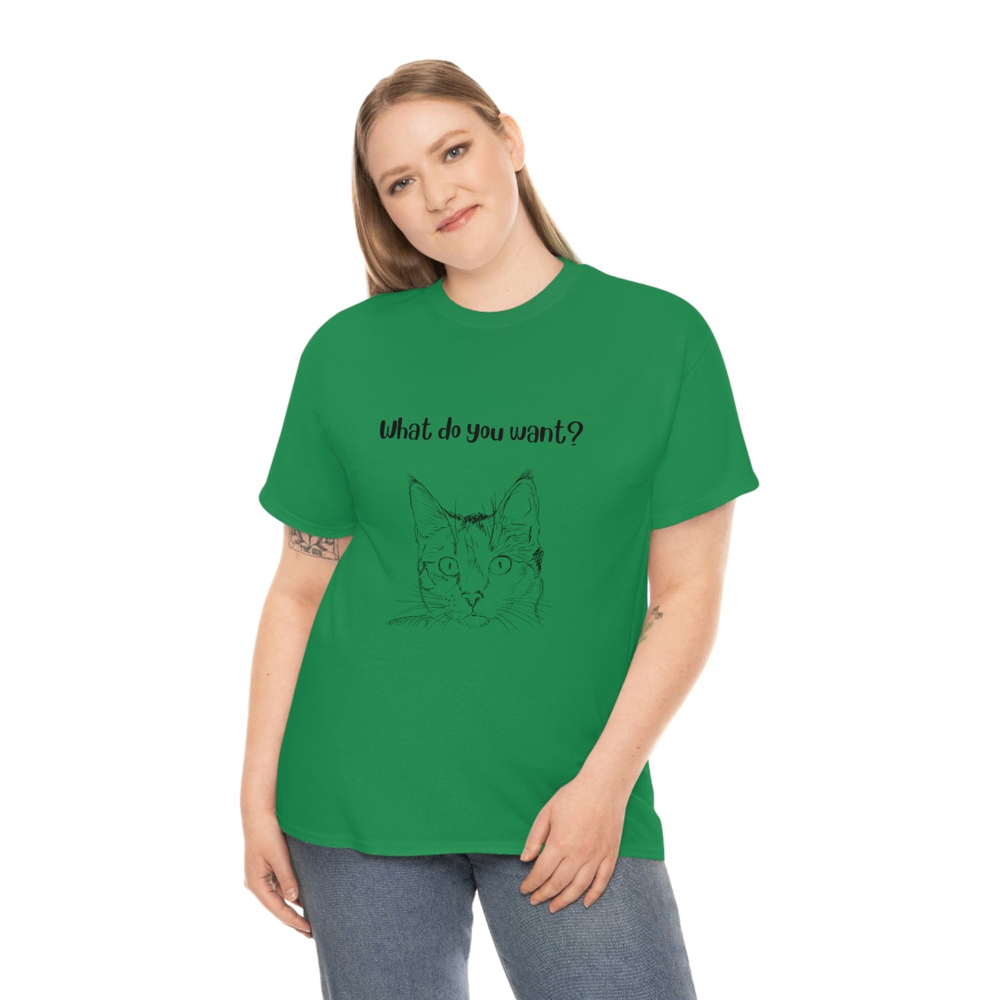 What Do You Want? Cat Slogan T-Shirt