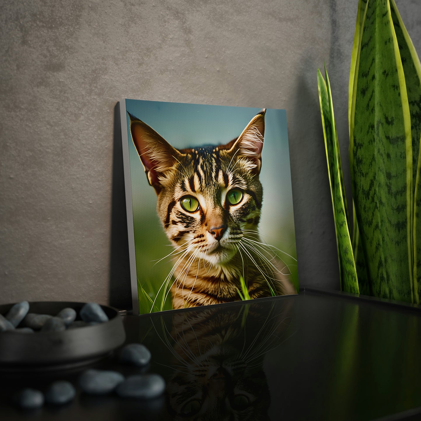 AI-Generated Cat Portrait Canvas Print