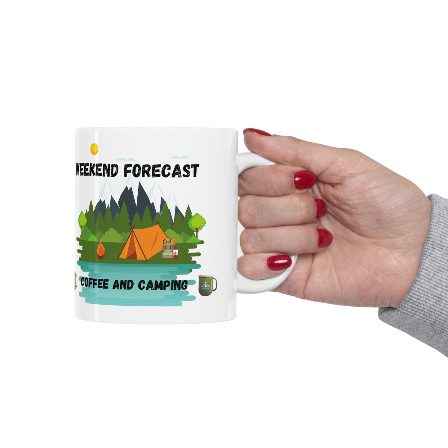 Weekend Forecast Coffee and Camping Mug