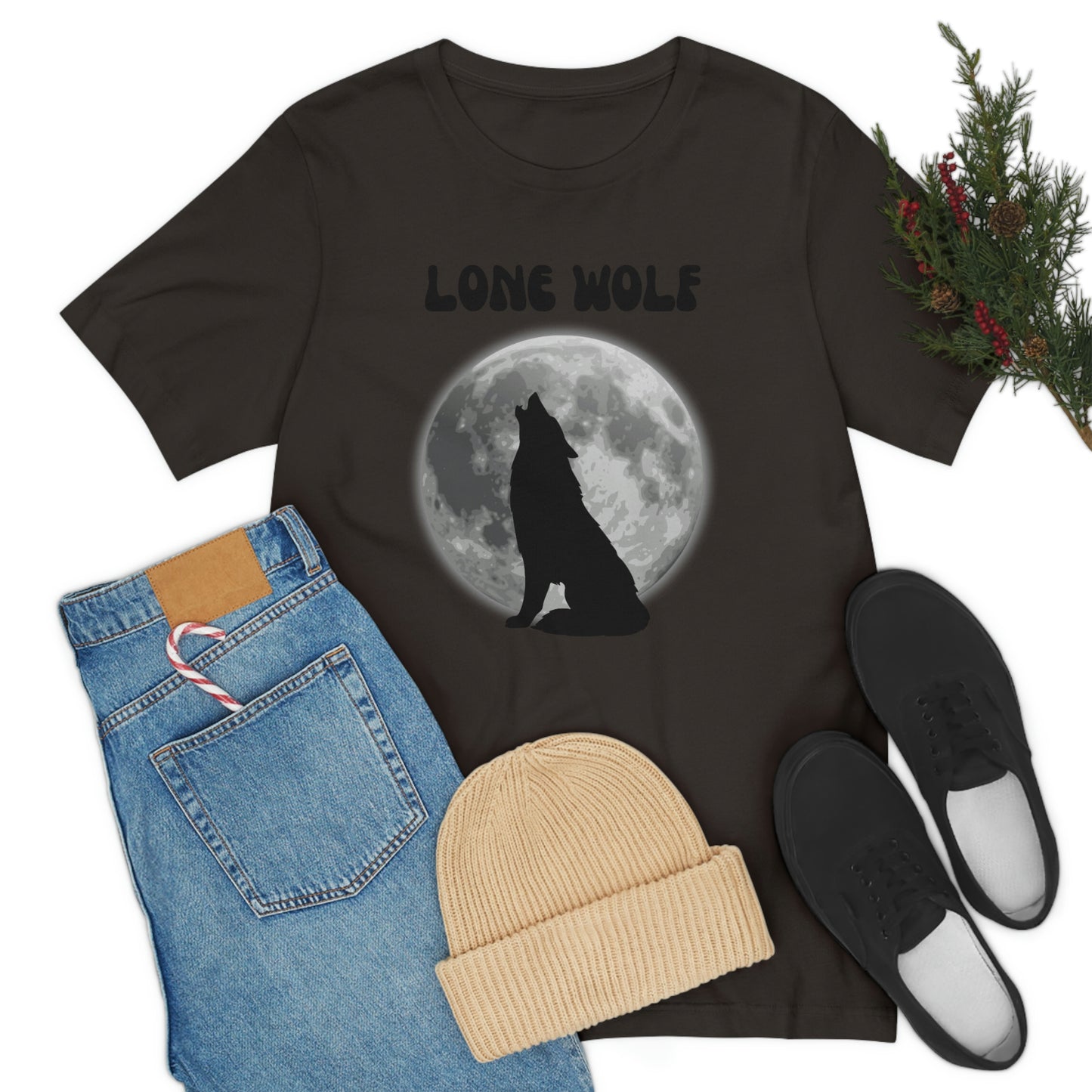 Lone Wolf T-shirt, Lone Wolf, Wolf howling, wolf, gift for man, gift for dad, nature, camping, outdoors