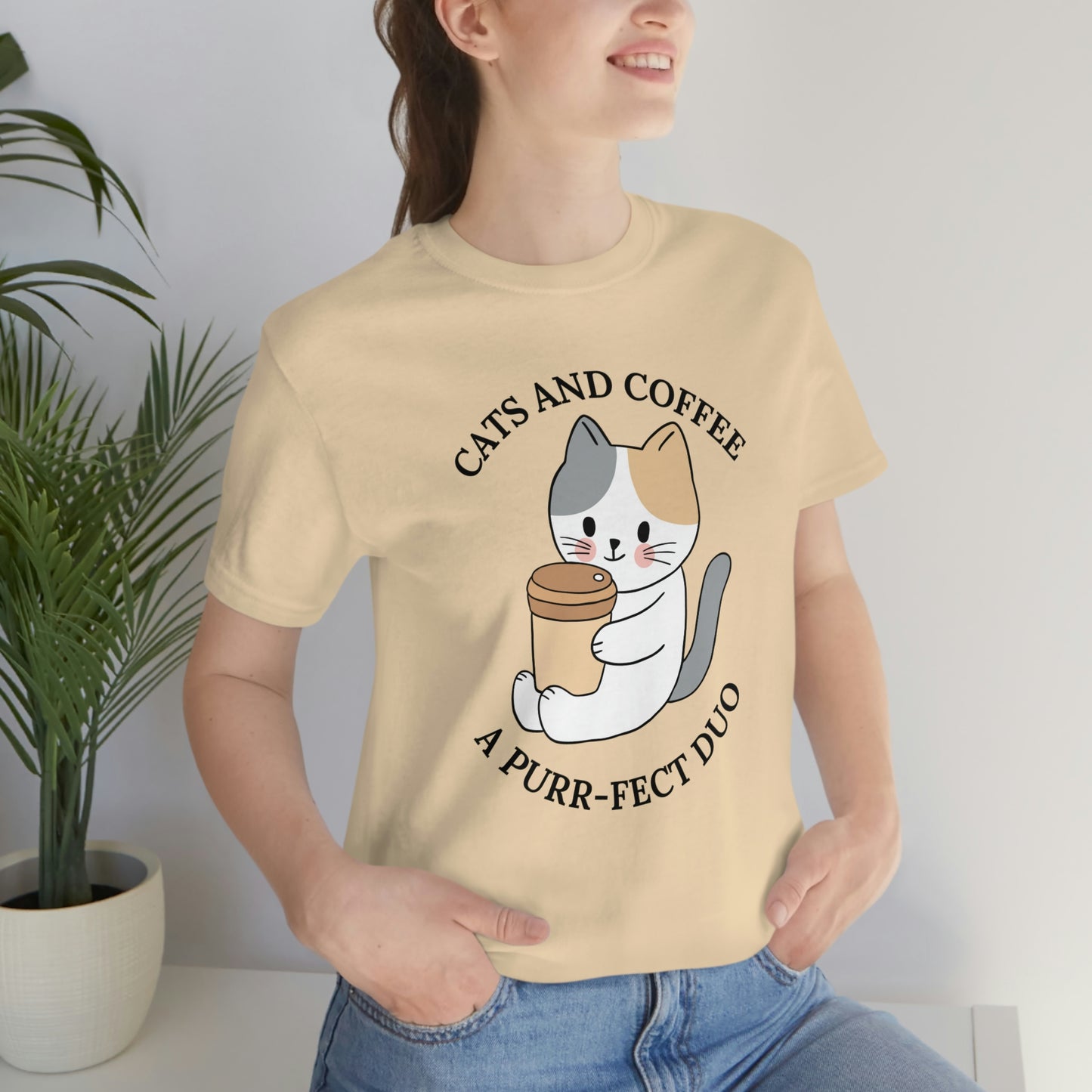 Cat and Coffee, Gift for cat lover, Gift for coffee lover, cat and coffee t-shirt, shirt for cat owner, gift for mom