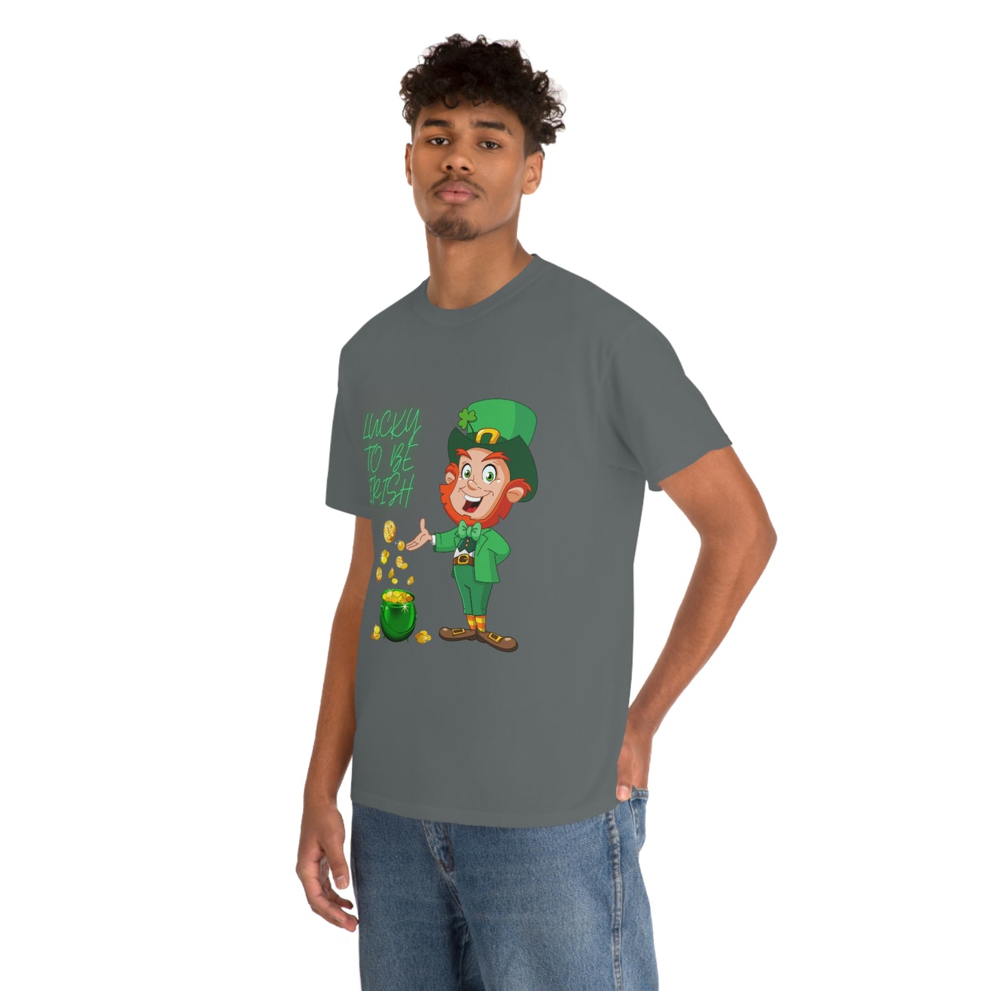 St. Patricks Day, Feeling lucky, rainbow, pot of gold, Unisex Ultra Cotton Tee, Lucky to be irish, shamrock, leprechaun