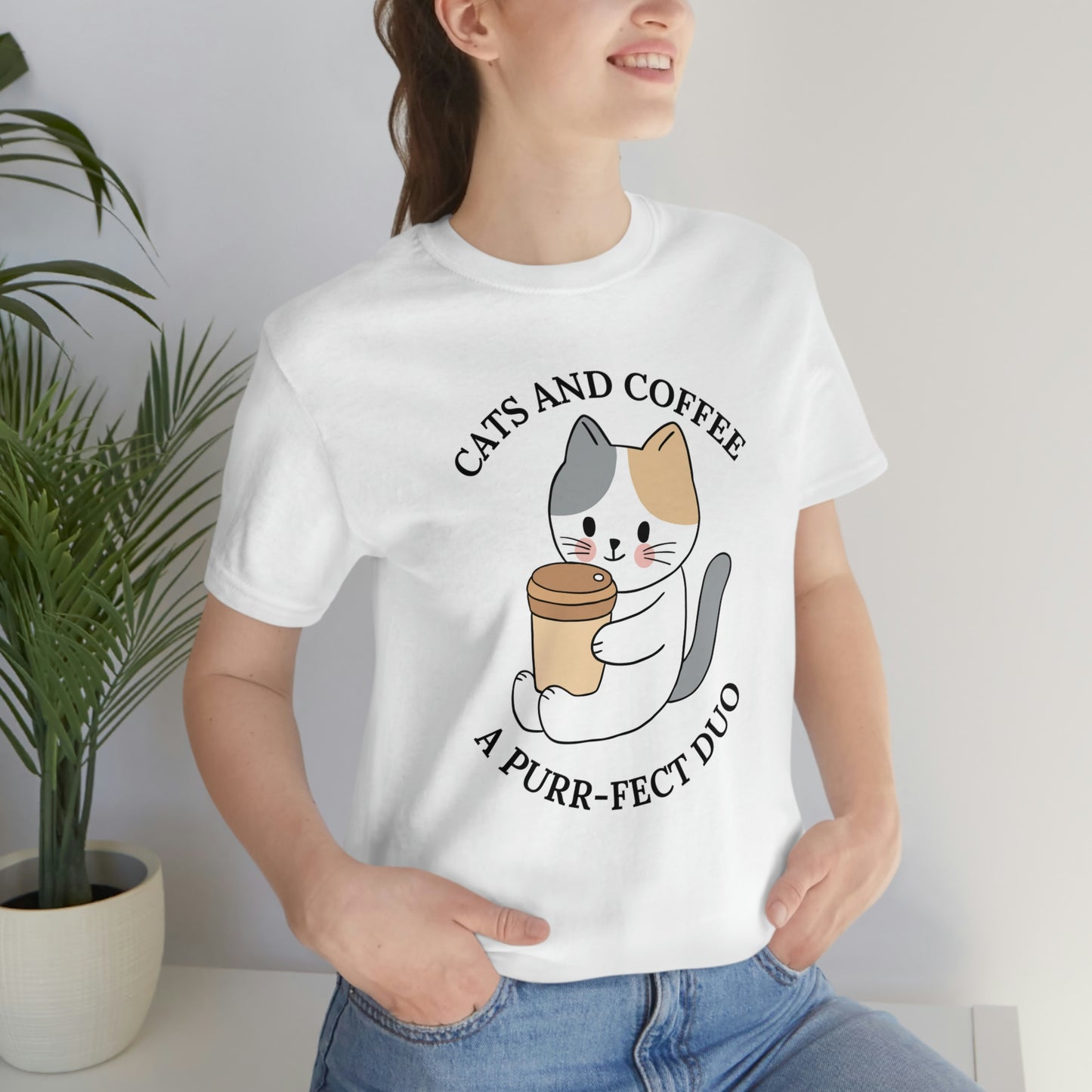 Cat and Coffee, Gift for cat lover, Gift for coffee lover, cat and coffee t-shirt, shirt for cat owner, gift for mom