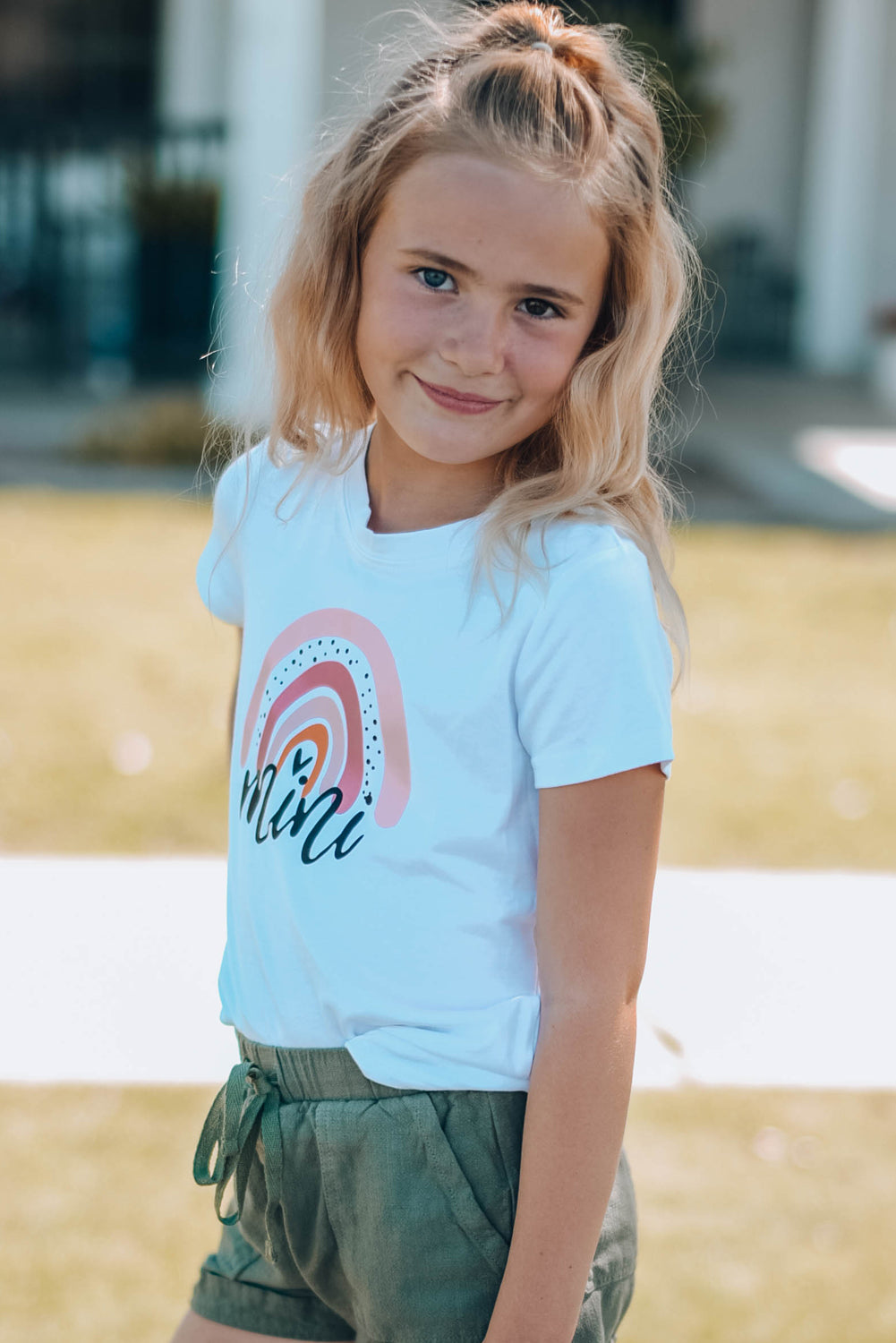 Girls Graphic Round Neck Tee Shirt