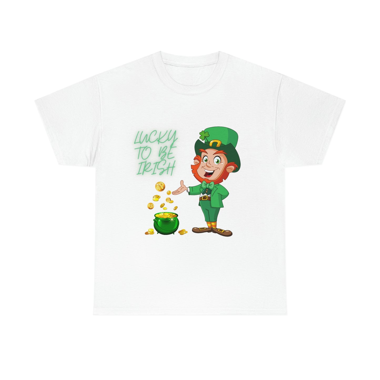 St. Patricks Day, Feeling lucky, rainbow, pot of gold, Unisex Ultra Cotton Tee, Lucky to be irish, shamrock, leprechaun