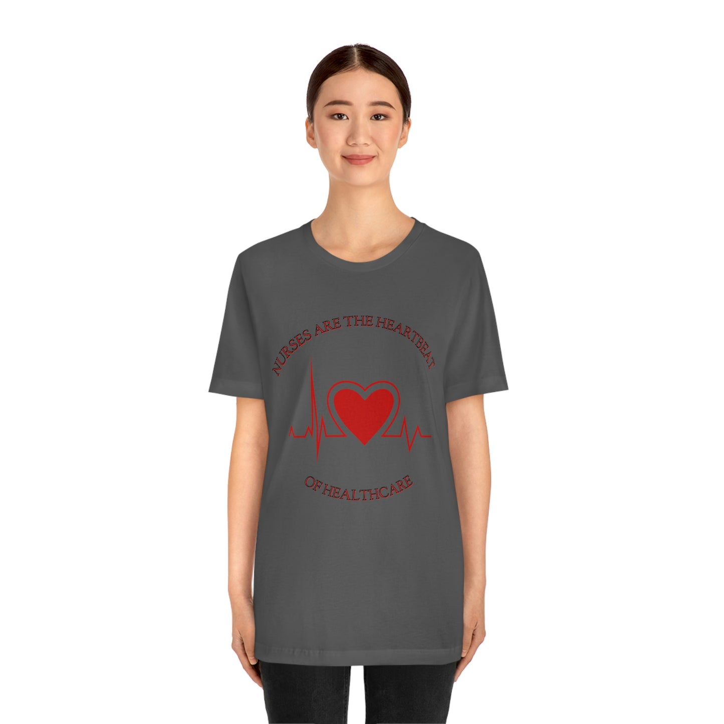 Unisex Jersey Short Sleeve Tee for Nurse, gift for nurse, nurses are the heartbeat for healthcare, heartbeat, nurse valentine gift