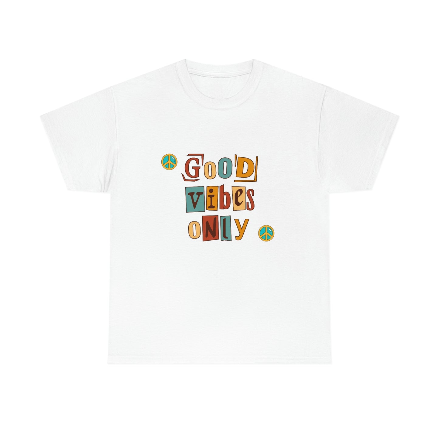 Good Vibes Only Retro Unisex Heavy Cotton Tee