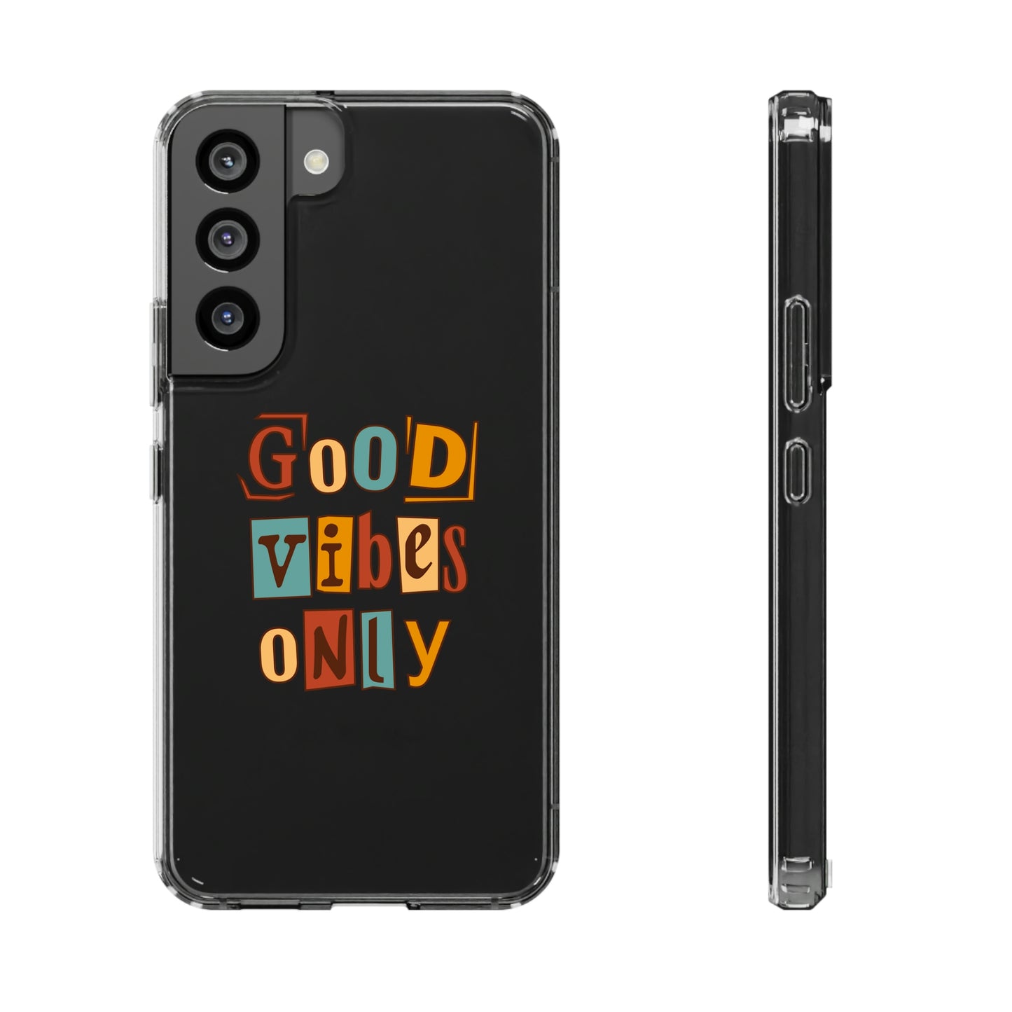 Good Vibes Only Clear Phone Case for Iphone and Samsung Galaxy