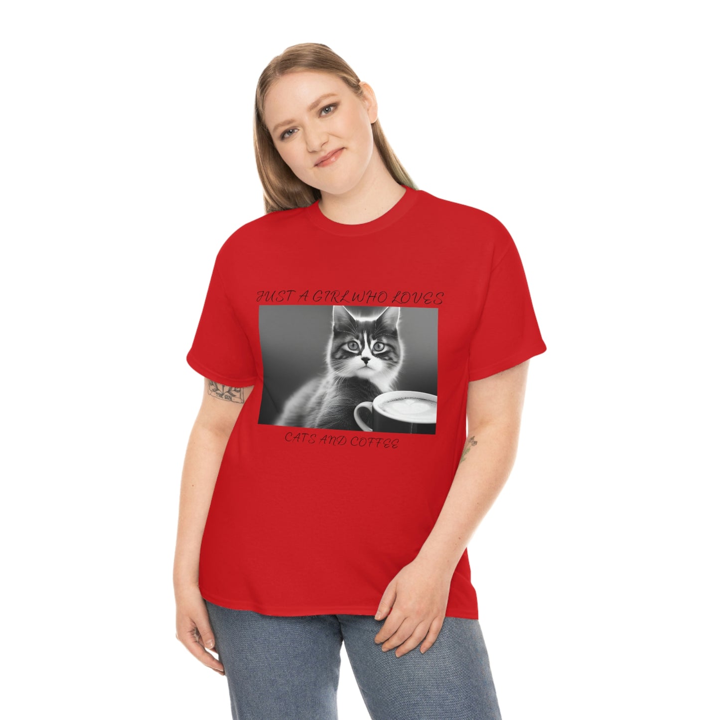 Just a Girl Who Loves Cats and Coffee T-Shirt