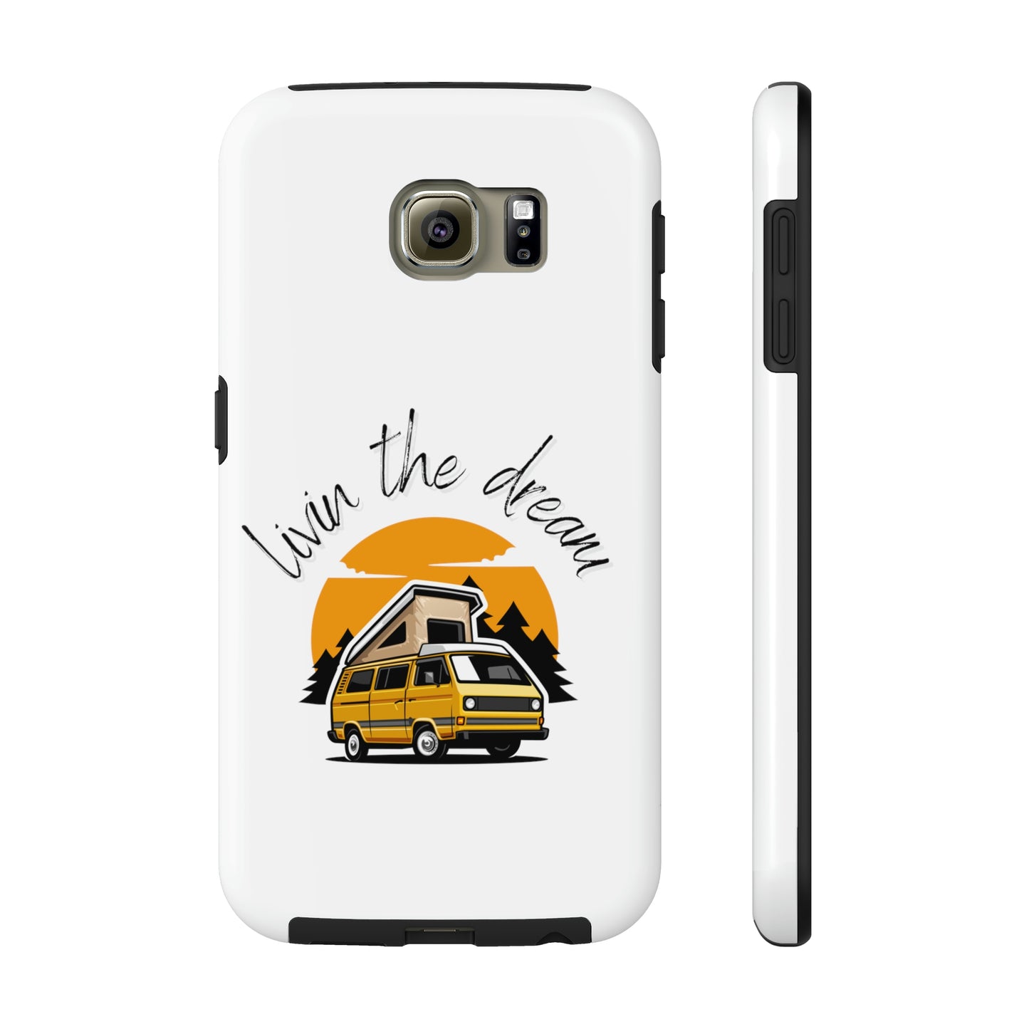 Livin the Dream RV Theme Tough Phone Cases, Case-Mate, Iphone 11 to Iphone 14 all models, Samsung Galaxy S6