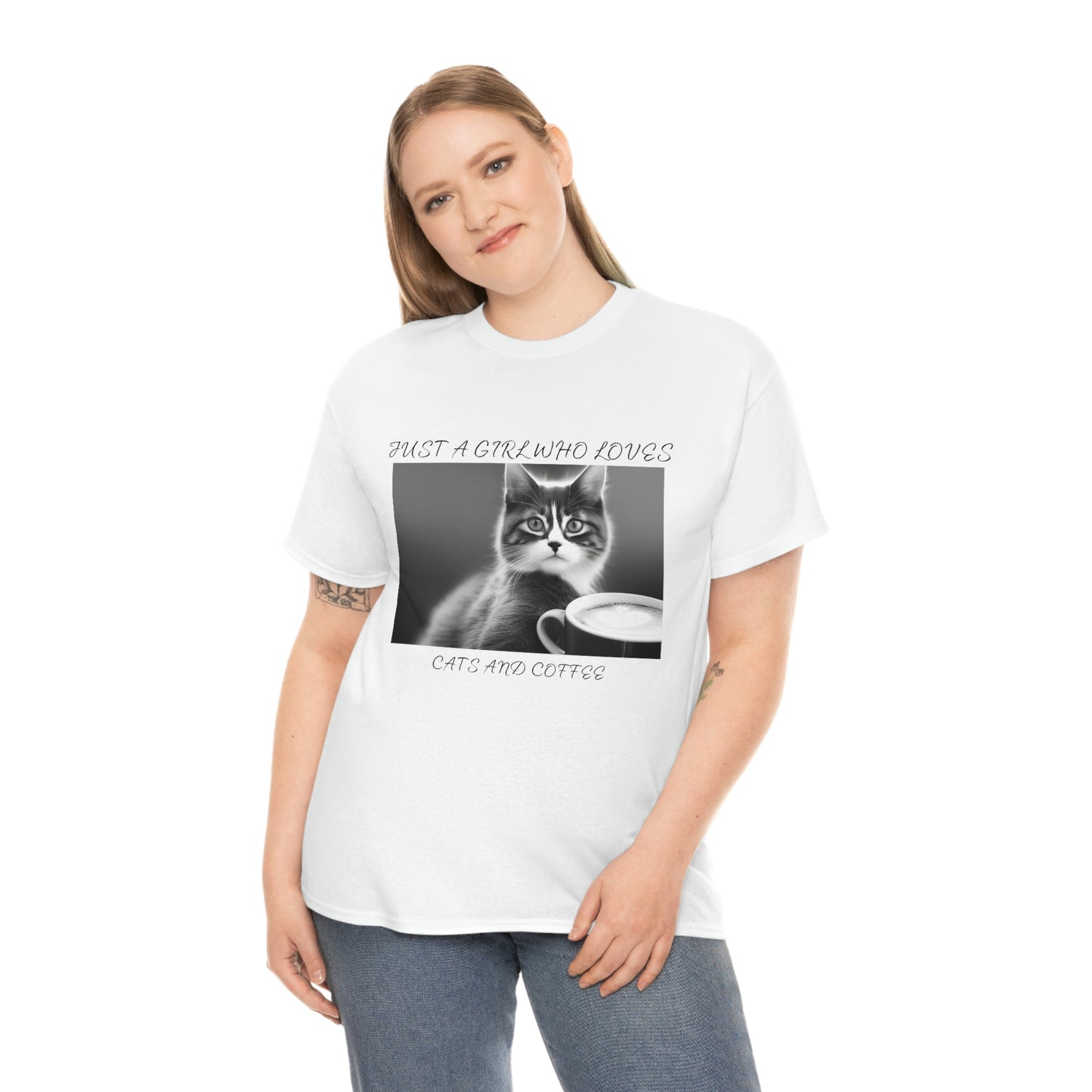 Just a Girl Who Loves Cats and Coffee T-Shirt